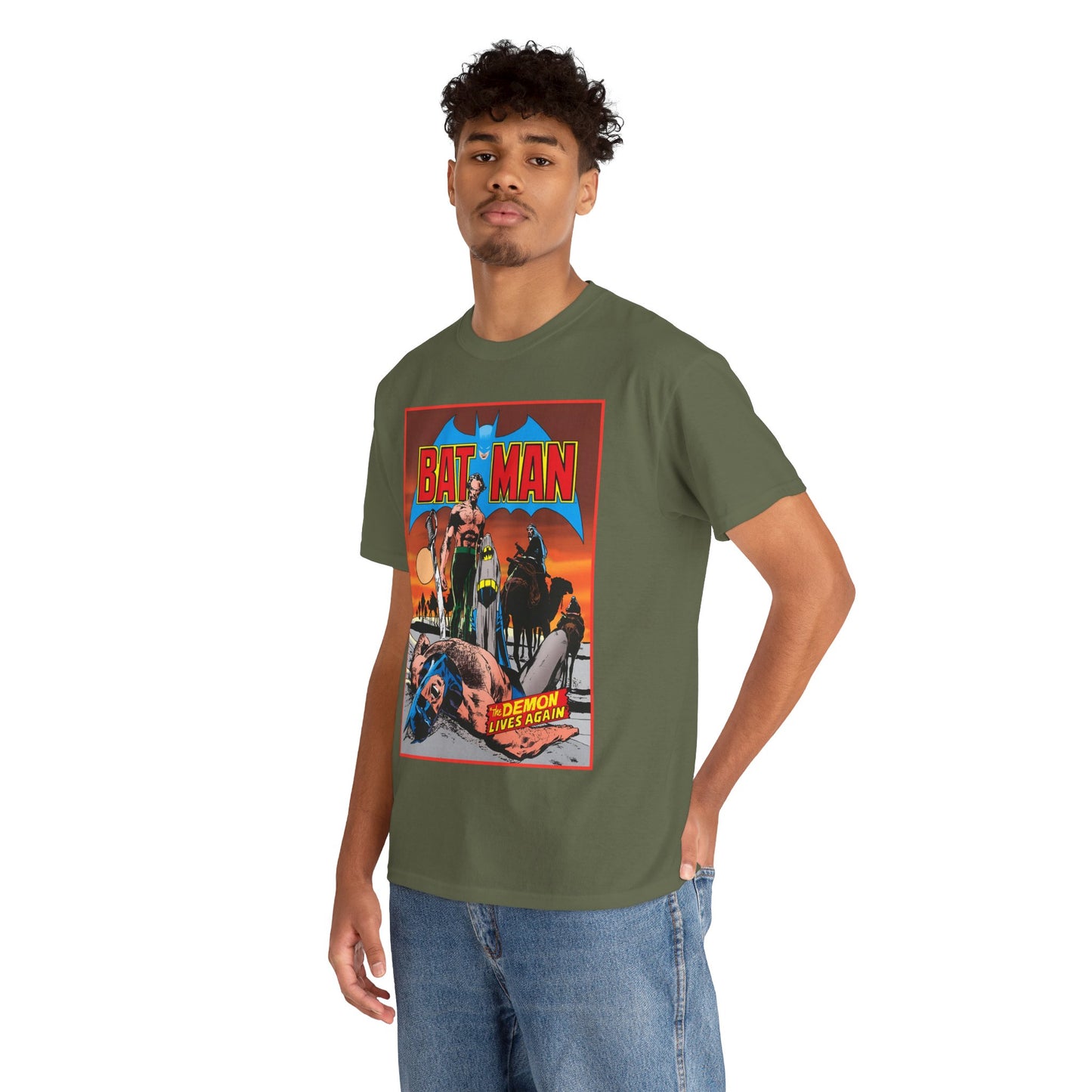 Batman T-Shirt - Neal Adams Art - R'as Al Ghul - Demon Lives Again - DC Comics - Dark Knight Detective