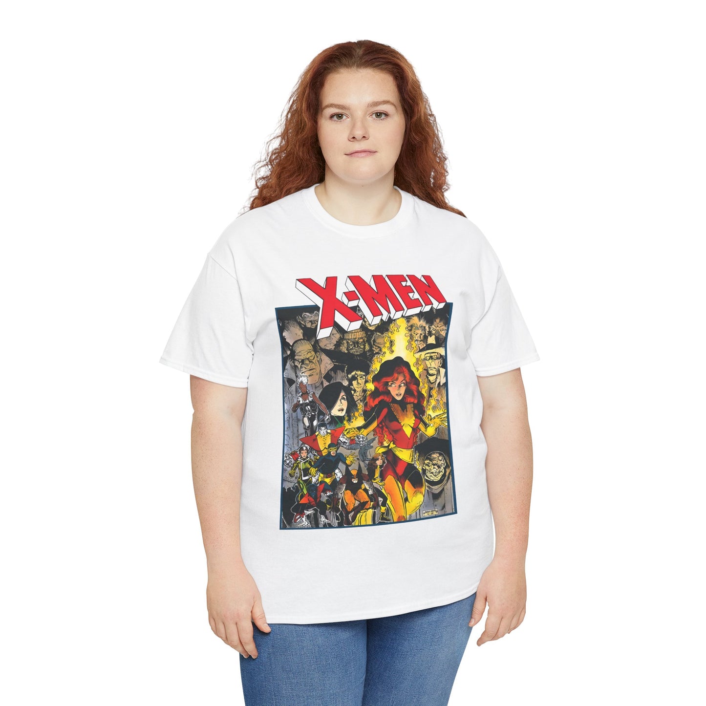 Uncanny X-Men T-Shirt - Arthur Adams Art - Dark Phoenix: From the Ashes Story - Storm, Cyclops, Wolverine, Rogue, Colossus, Nightcrawler - Marvel Comics