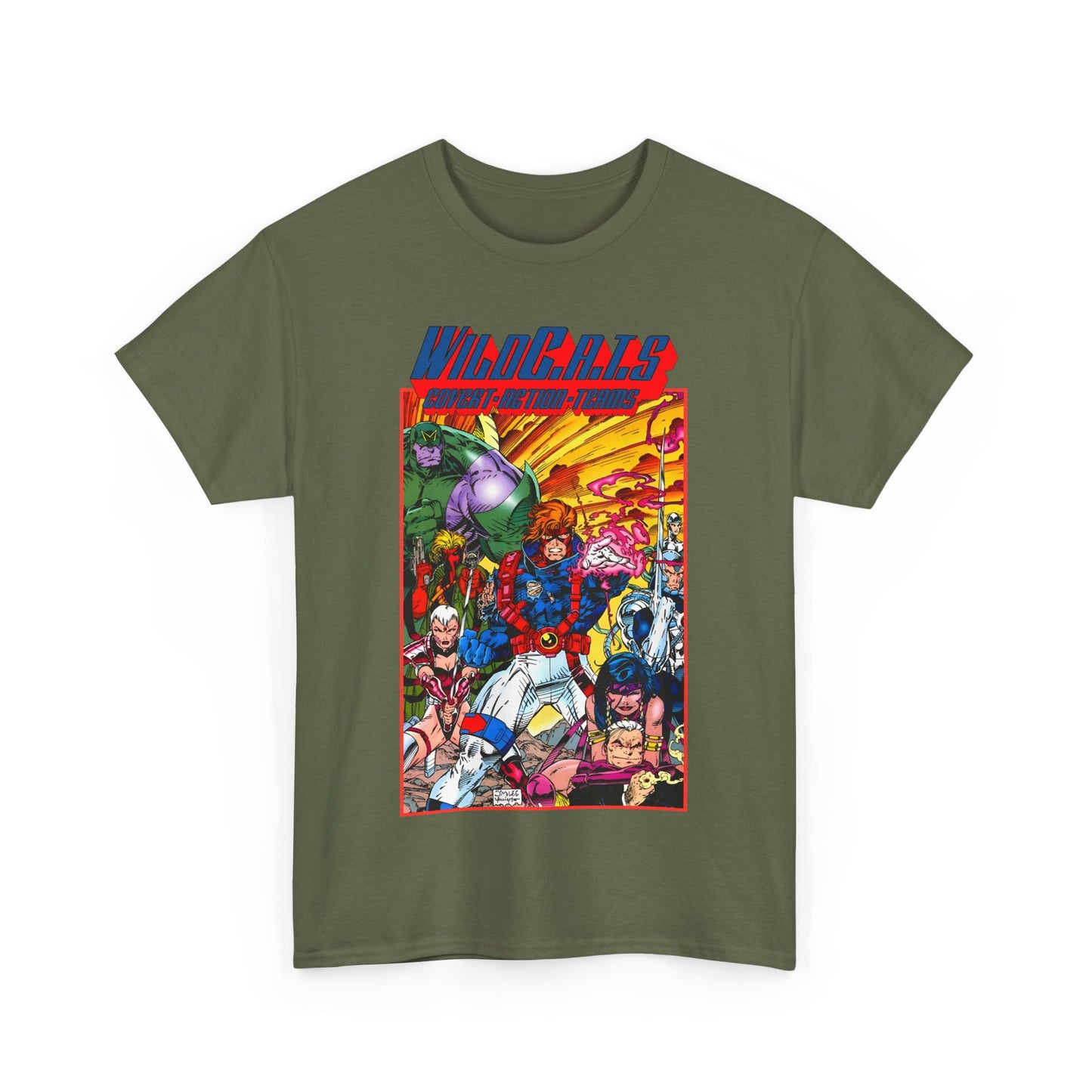 Wildcats T-Shirt - Jim Lee Art - WildC.A.T.s: Covert Action Teams - Spartan, Voice, Grifter, Zealot, Emp - Image/Wildstorm/DC Comics