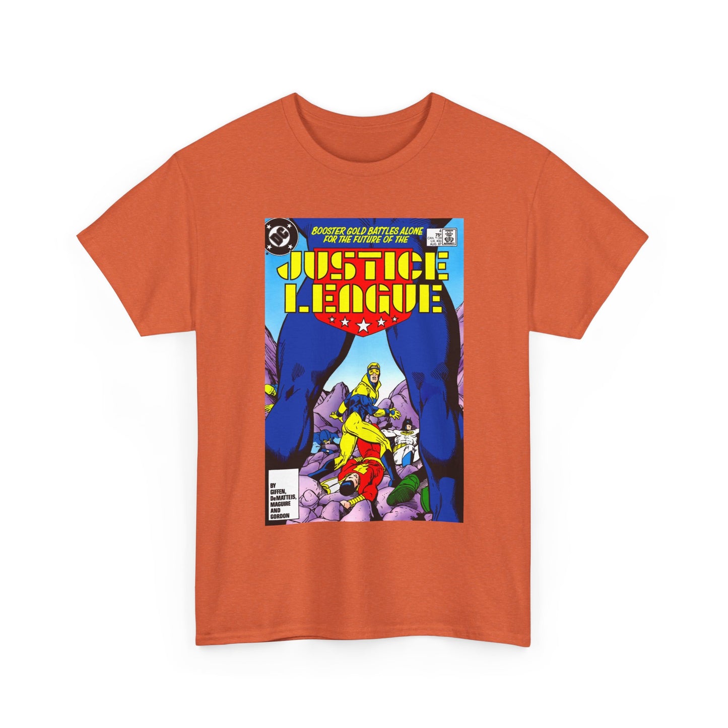 Justice League T-Shirt - Kevin Maguire Art - Booster Gold - DC Comics