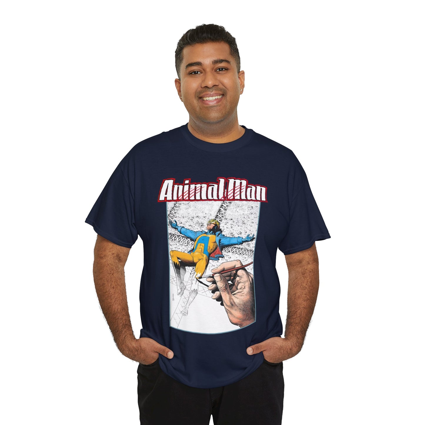 Animal Man T-Shirt - Brian Bolland Art - Buddy Baker - DC Comics, Vertigo Comics 1980s Series - Grant Morrison Stories
