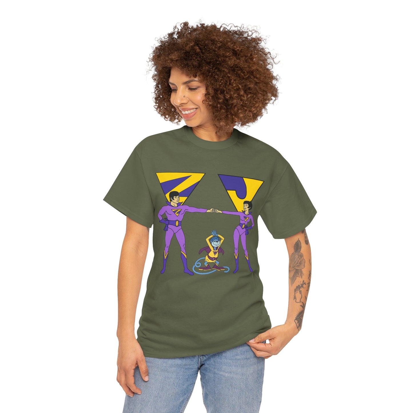 Wonder Twins T-Shirt - Super Friends - Zan & Jayna - Hanna-Barbera Cartoon - DC Comics