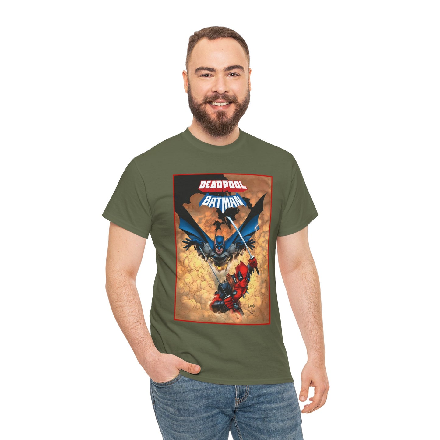 Deadpool & Batman T-Shirt - Greg Capullo Art - DC & Marvel Comics - Crossover - Slade Wilson, Bruce Wayne - 2025