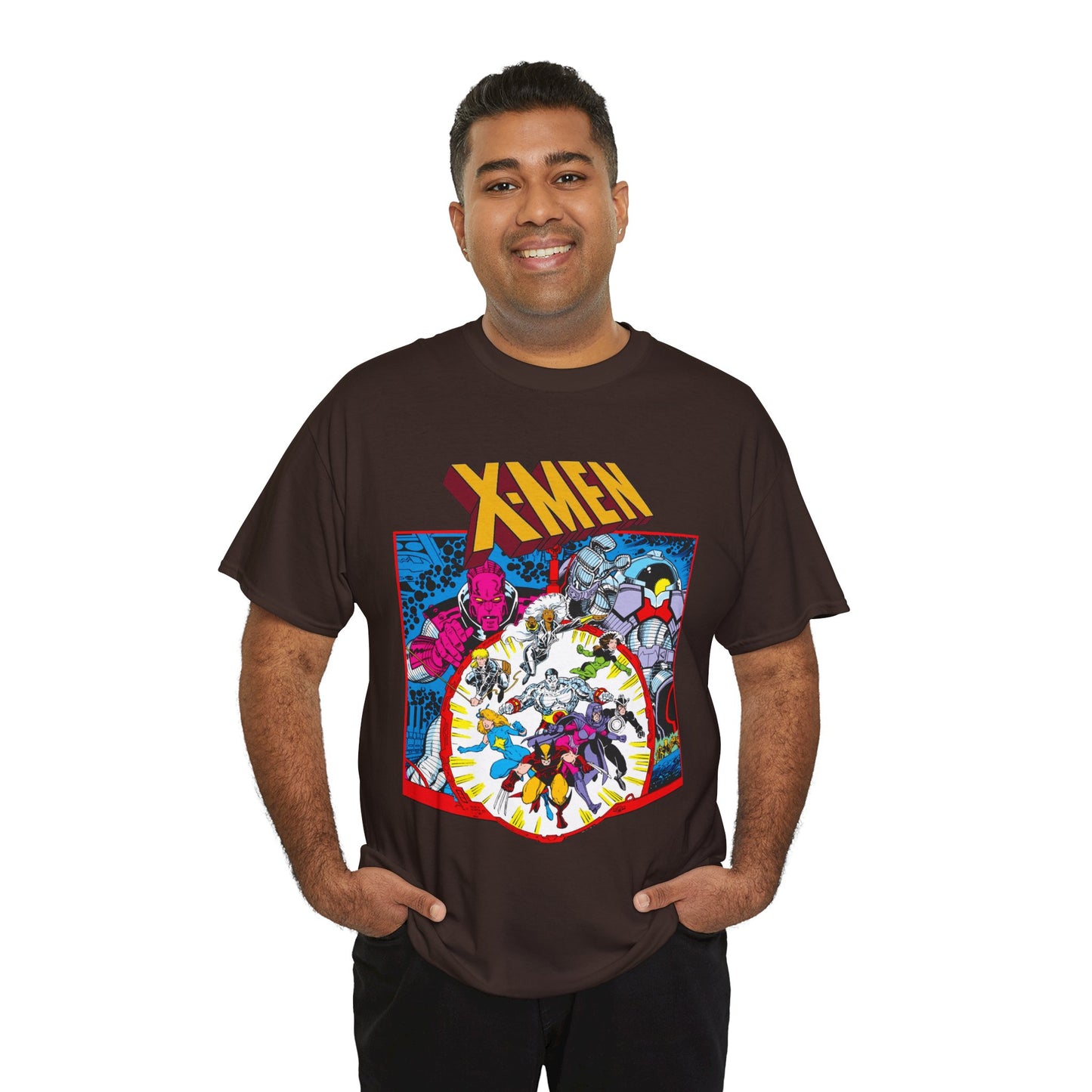 Uncanny X-Men T-Shirt - Arthur Adams Art - Wolverine, Havok, Rogue, Colossus, Psylocke, Longshot, Storm, Dazzler - High Evolutionary - Marvel Comics