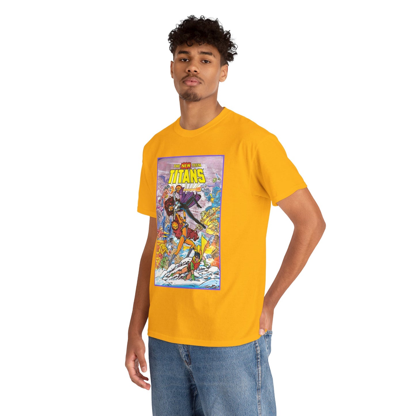 New Teen Titans T-Shirt - George Perez Art - Starfire Vs Blackfire - Omega Man - Annual #1 Cover - DC Comics
