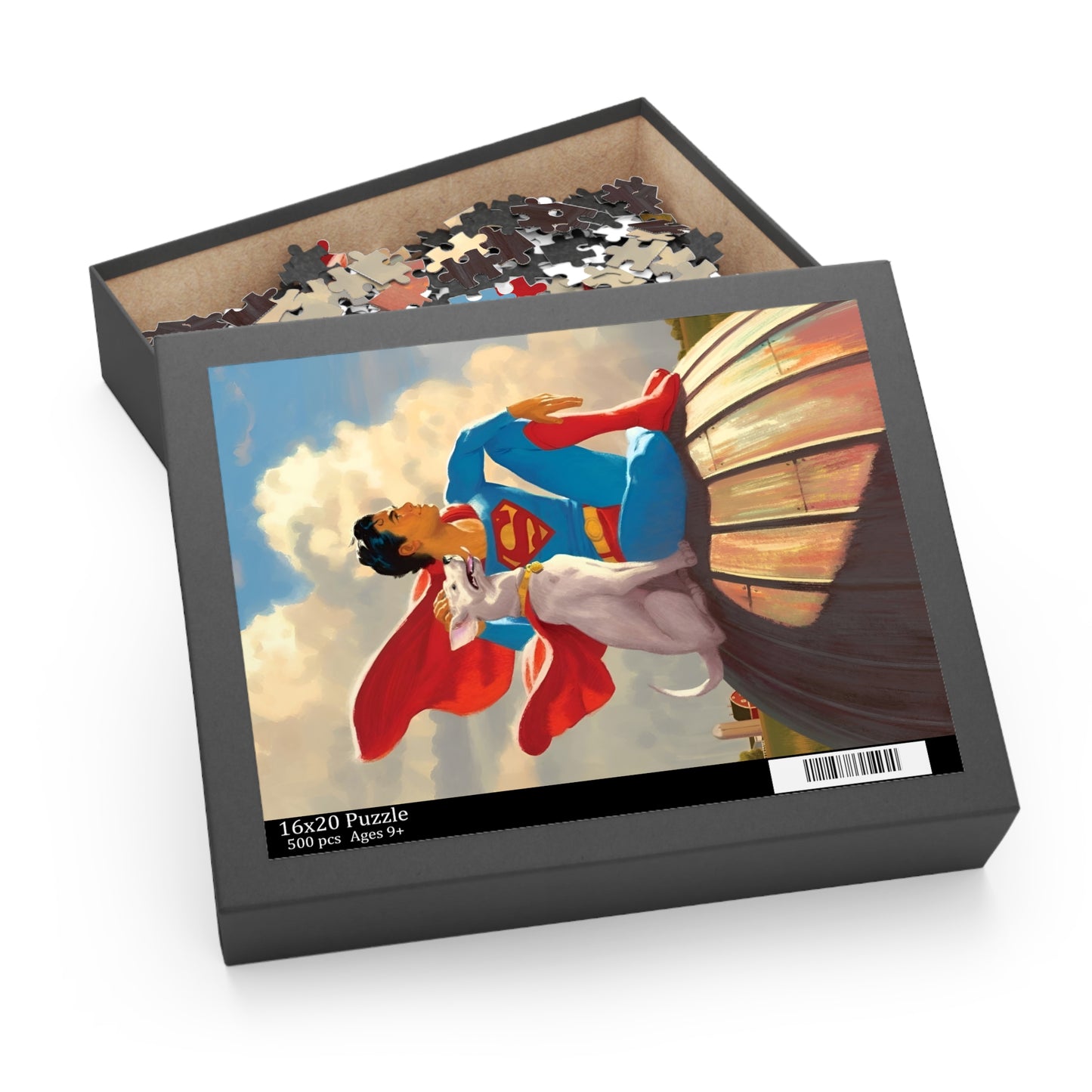 Superman & Krypto 500 Piece Puzzle - DC Comics - Man of Steel - 2025 Movie - Smallville, Metropolis