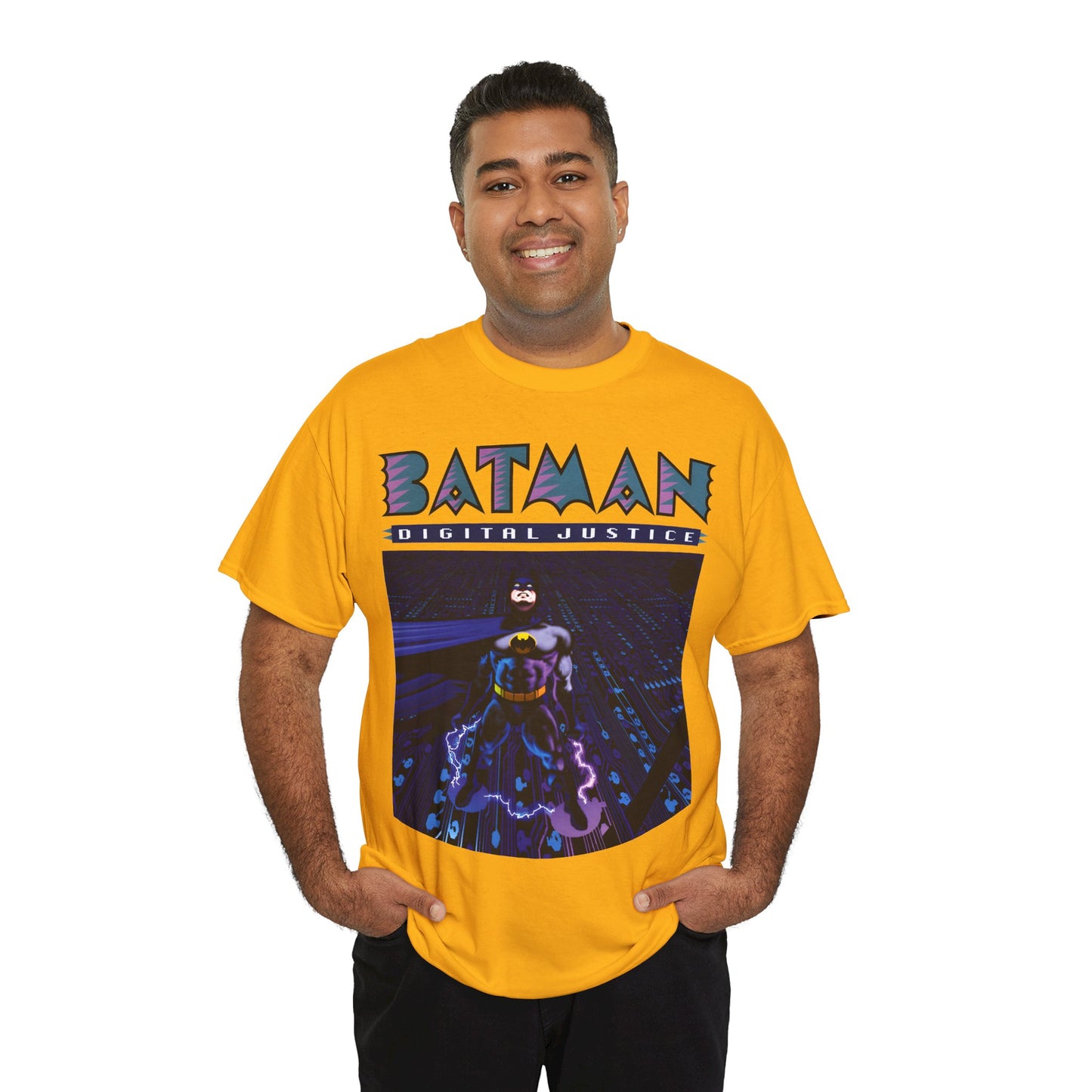 Batman Digital Justice T-Shirt - Pepe Moreno Computer Generated Art - Graphic Novel - Gotham City, Bruce Wayne - DC Comics