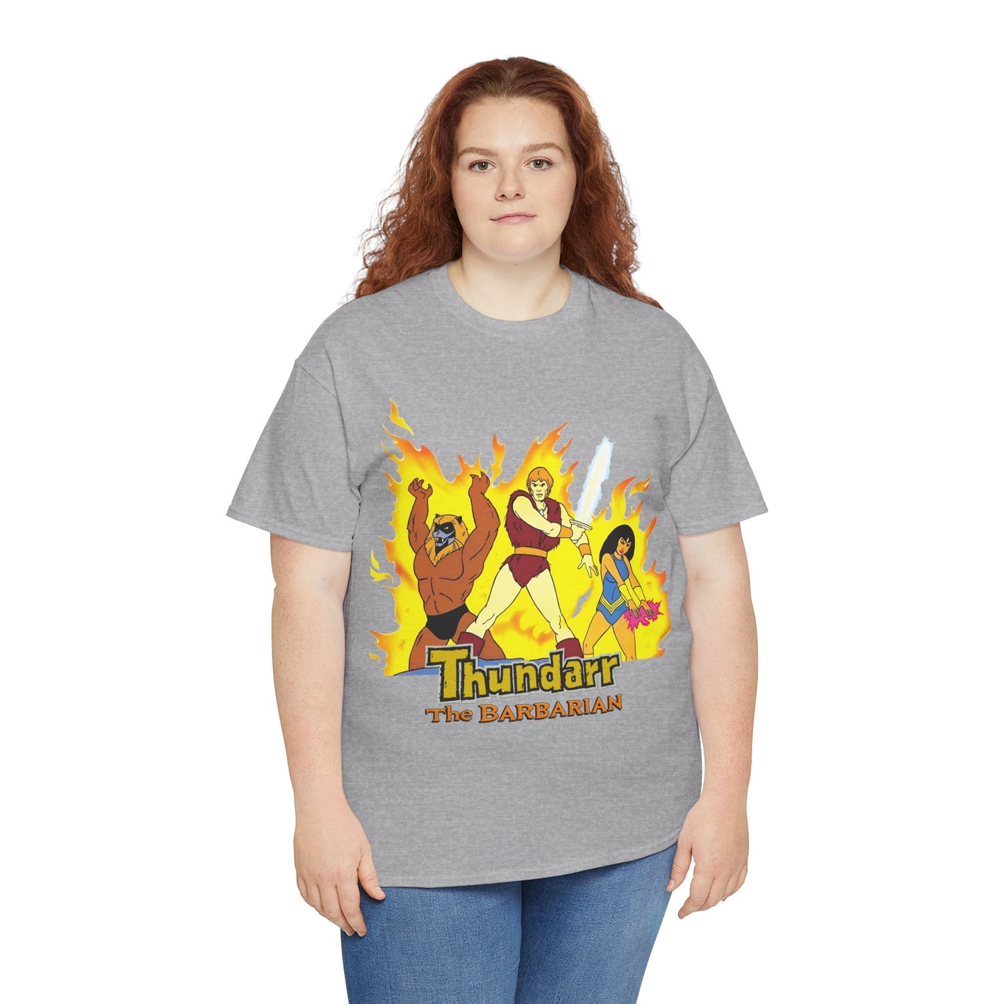 Thundarr the Barbarian T-Shirt - Princess Ariel, Ookla the Mok - Ruby-Spears Saturday Morning Cartoon - 1980s
