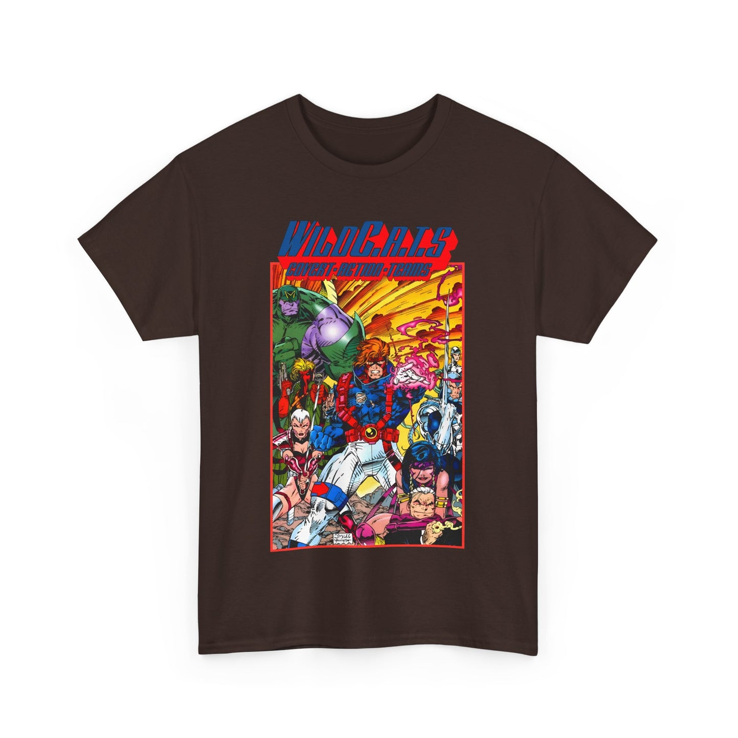 Wildcats T-Shirt - Jim Lee Art - WildC.A.T.s: Covert Action Teams - Spartan, Voice, Grifter, Zealot, Emp - Image/Wildstorm/DC Comics