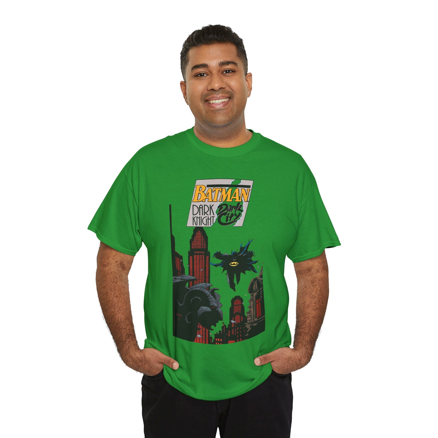 Batman: Dark Knight, Dark City T-Shirt - Mike Mignola Art - Gotham City, Bruce Wayne - 1990s Cover Art - DC Comics