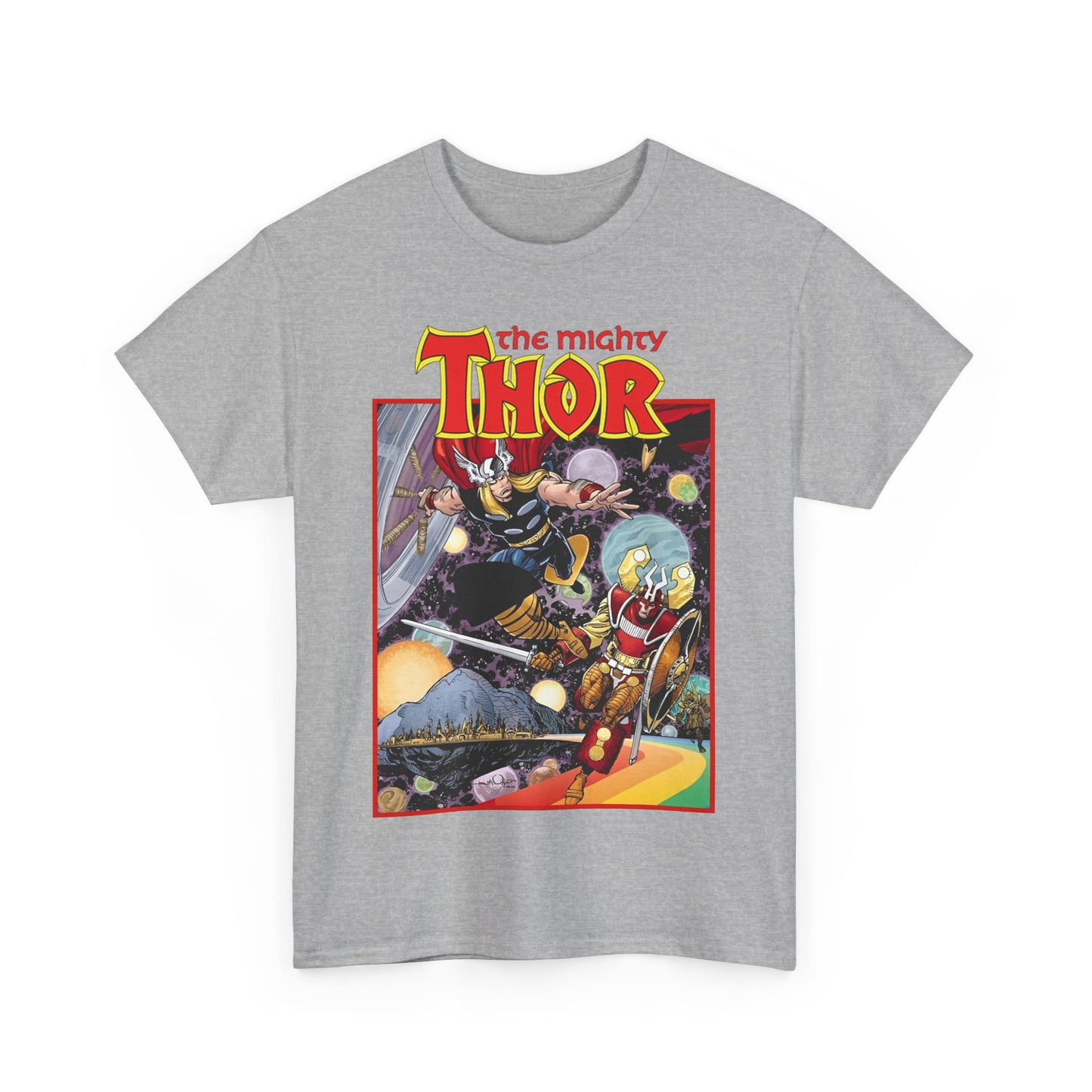 Mighty Thor T-Shirt - Walt Simonson Art - Asgard, Bifröst - God of Thunder - Marvel Comics