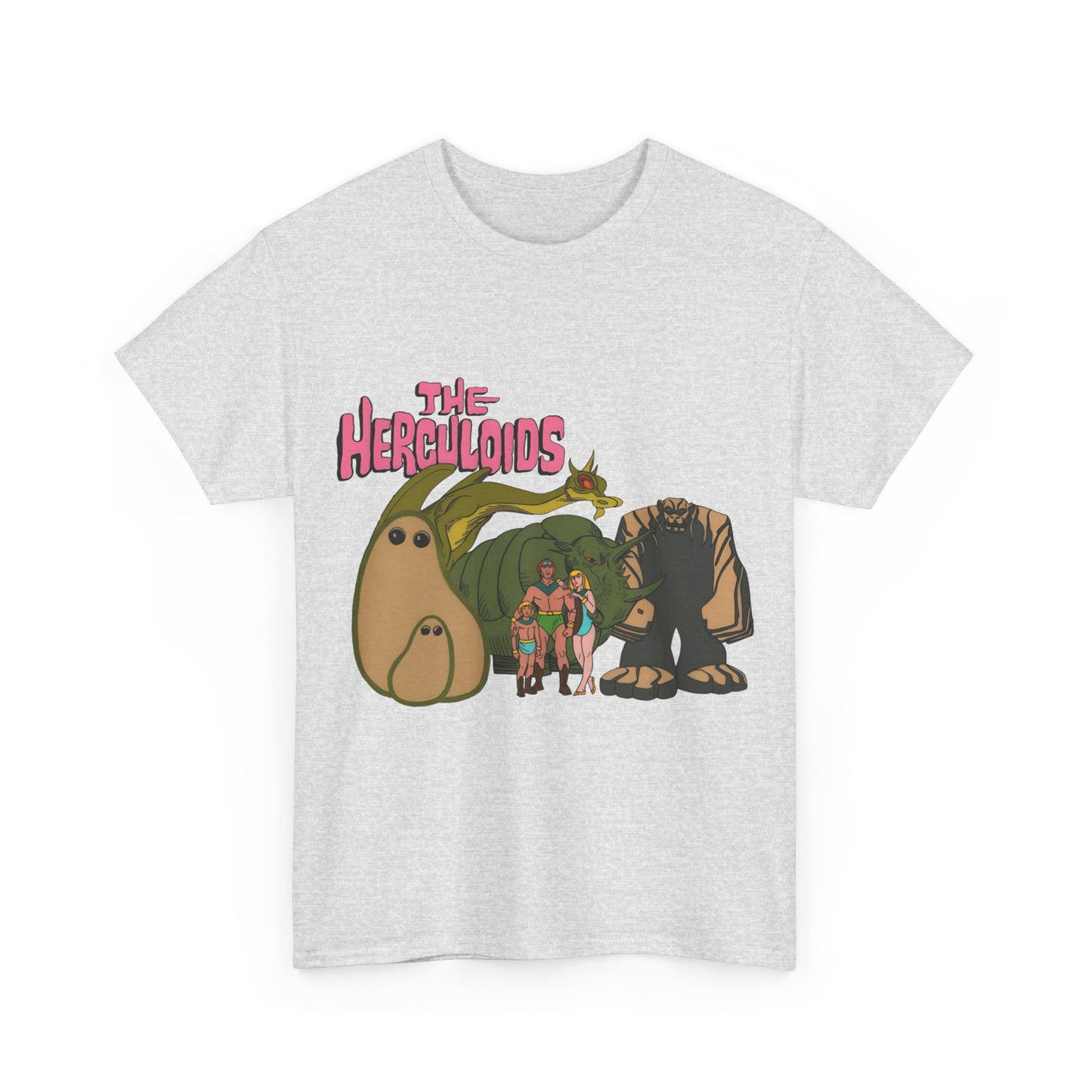 Herculoids T-Shirt - Popular 1960s Hanna-Barbera Cartoon - Zandor, Tara, Dorno, Gloop & Gleep - Amzot - Alex Toth Designs