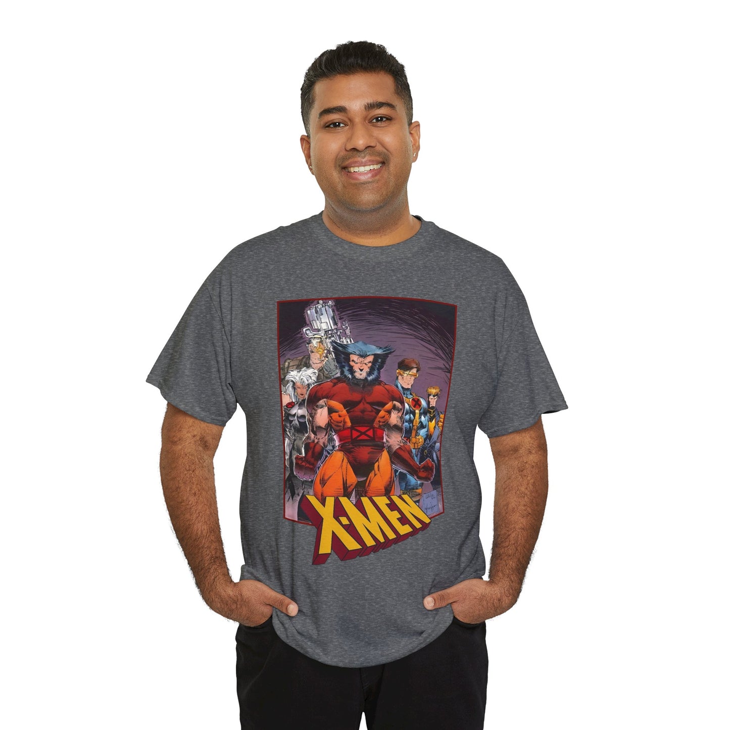 X-Men T-Shirt - While Portacio Art - Wolverine, Cyclops, Storm, Cable, Havok - Marvel Comics