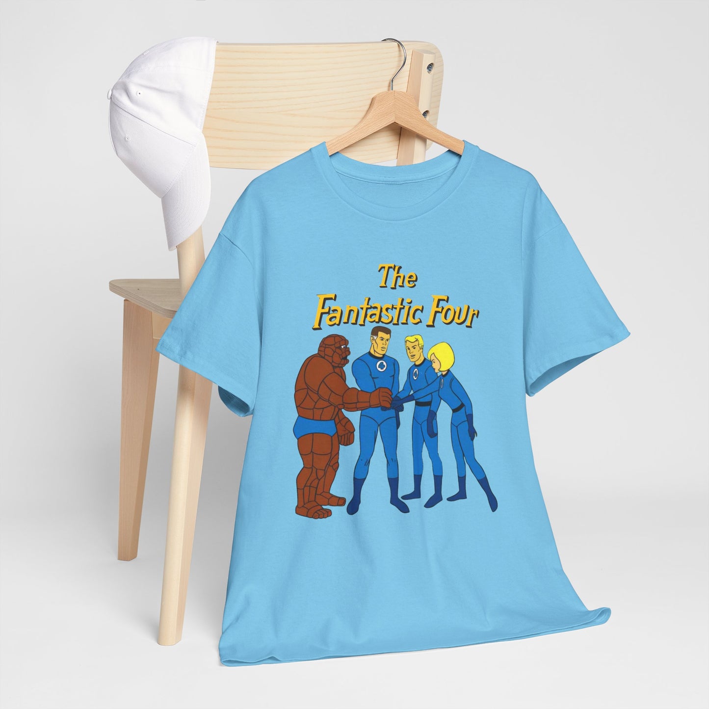 Fantastic Four T-Shirt - Hanna-Barbera 1960s Cartoon - Human Torch, The Thing, Invisible Woman - Marvel Comics