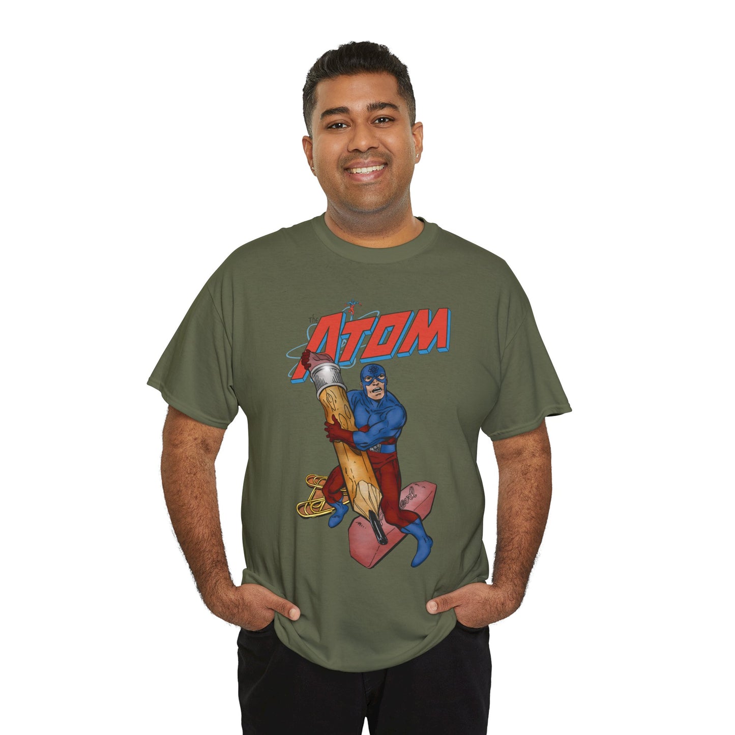 Atom T-Shirt - John Byrne Art - Ray Palmer, Justice League Member - Professor at Ivy University - DC Comics