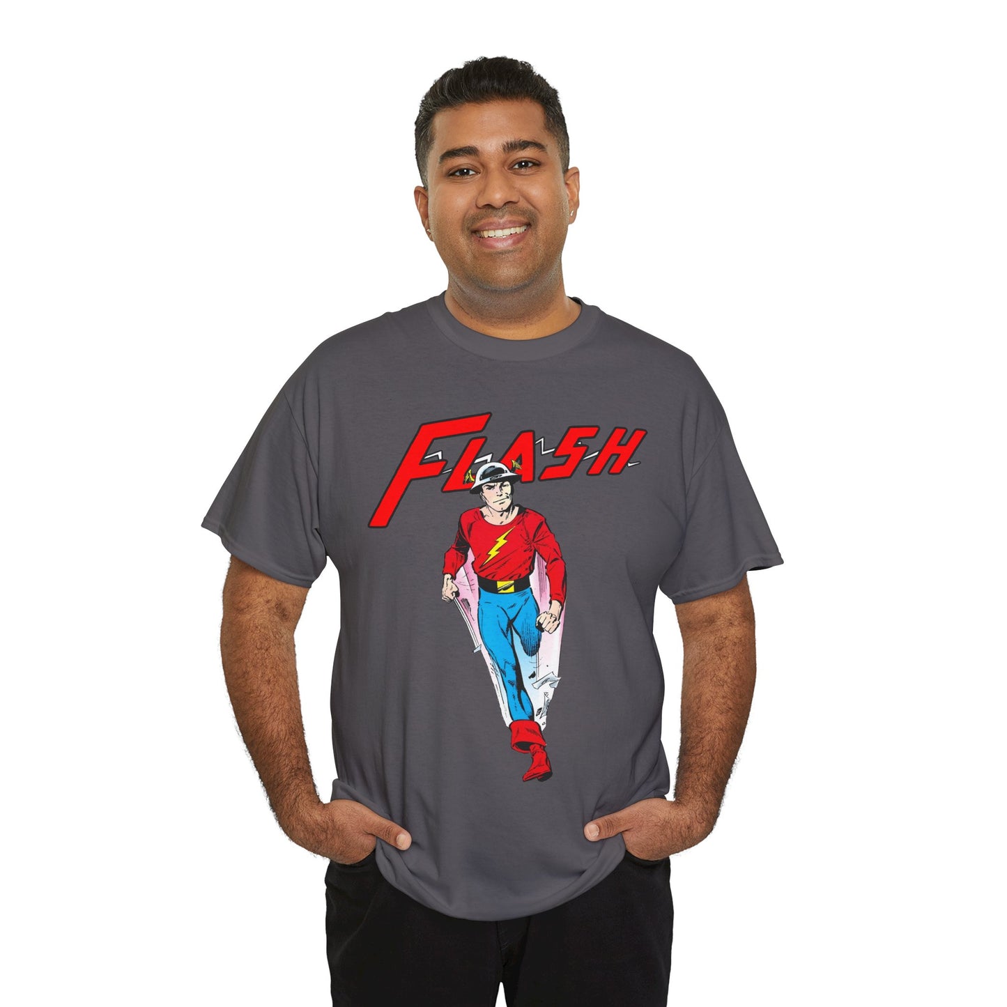 Golden Age Flash T-Shirt - John Byrne Art - Justice Society/JSA Member - Jay Garrick - Speedster