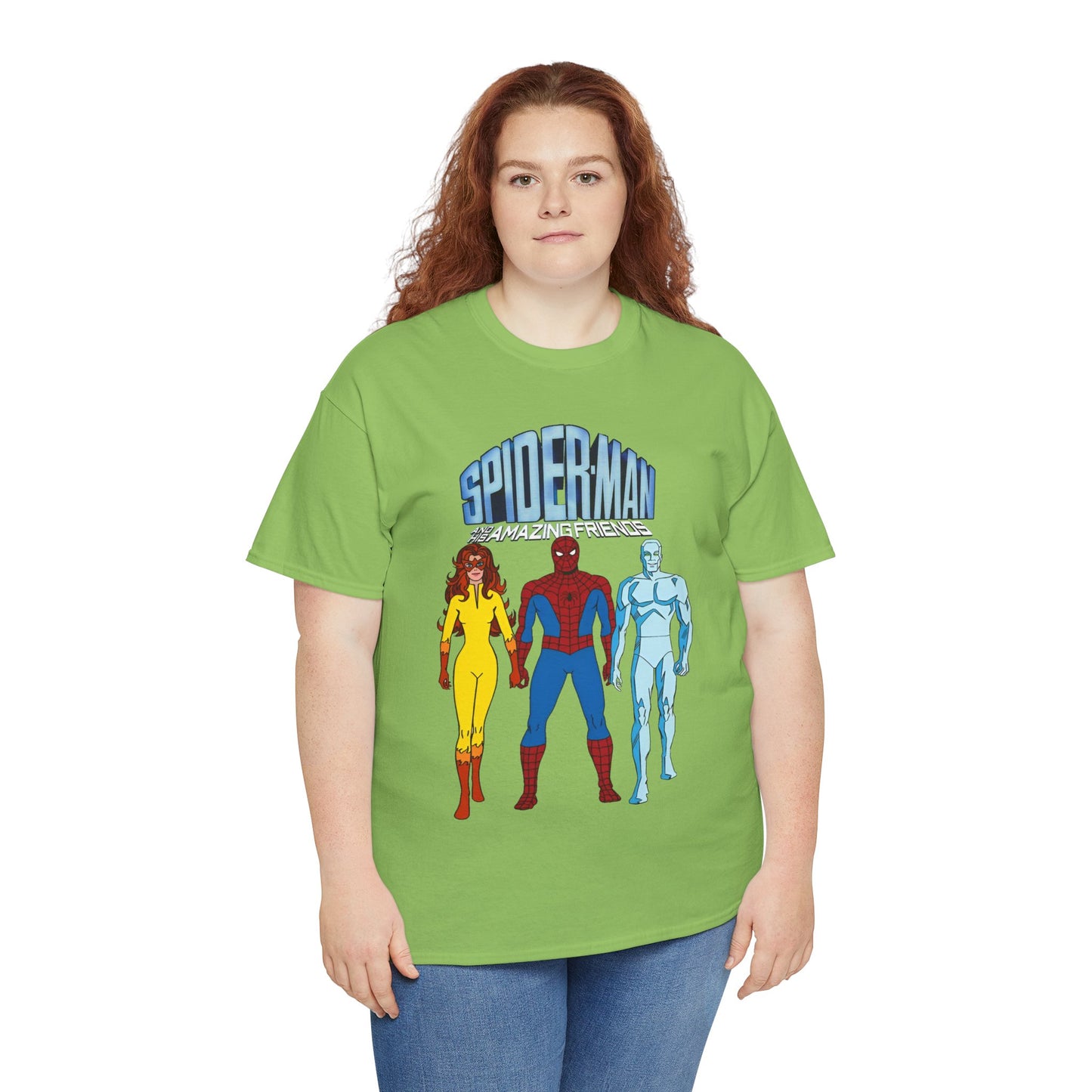 Spider-Man & His Amazing Friends T-Shirt - Spidey, Firestar, Iceman - Popular 1980s Marvel TV Cartoon - Marvel Comics