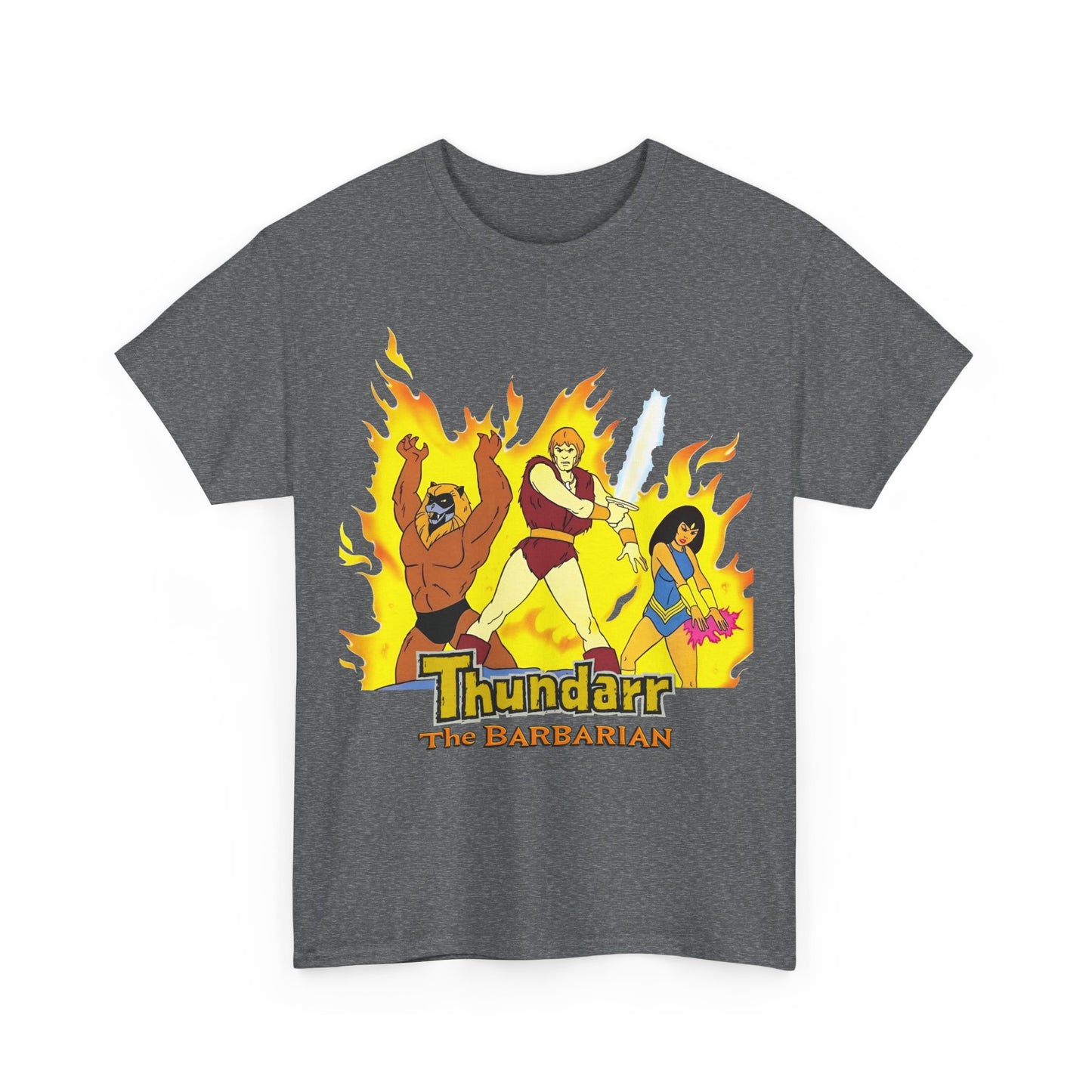 Thundarr the Barbarian T-Shirt - Princess Ariel, Ookla the Mok - Ruby-Spears Saturday Morning Cartoon - 1980s