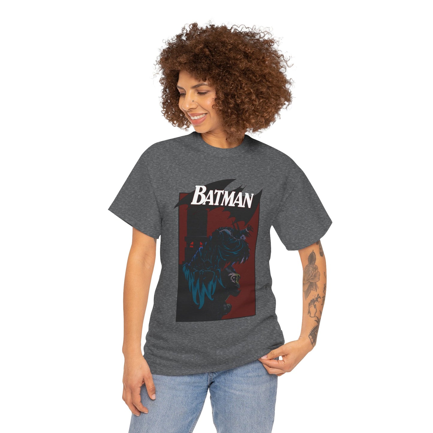 Batman T-Shirt - Kelley Jones Art - 1990s Dark Knight Detective Artwork - Perched on a Gargoyle - DC Comics