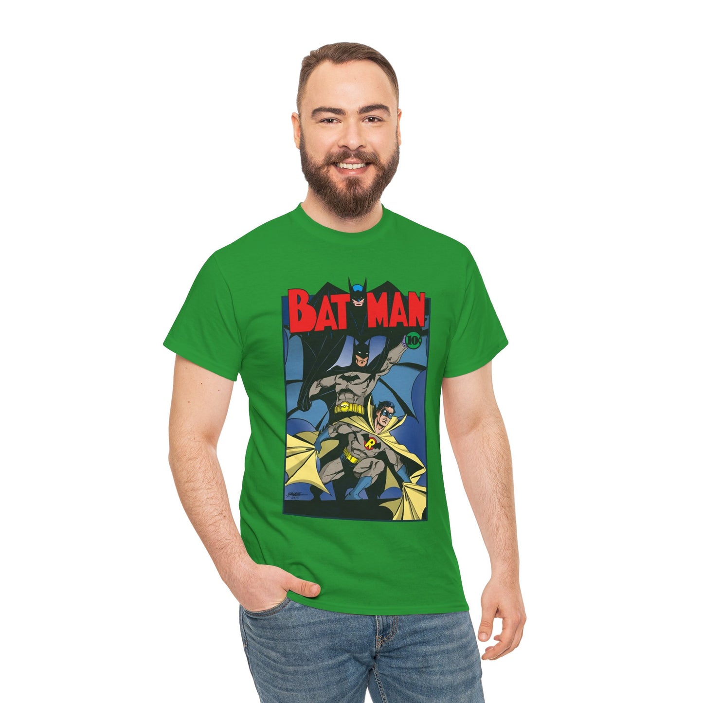 Batman & Robin T-Shirt - George Perez Art - Earth 2 - DC Comics - Golden Age JSA - Bruce Wayne & Dick Grayson