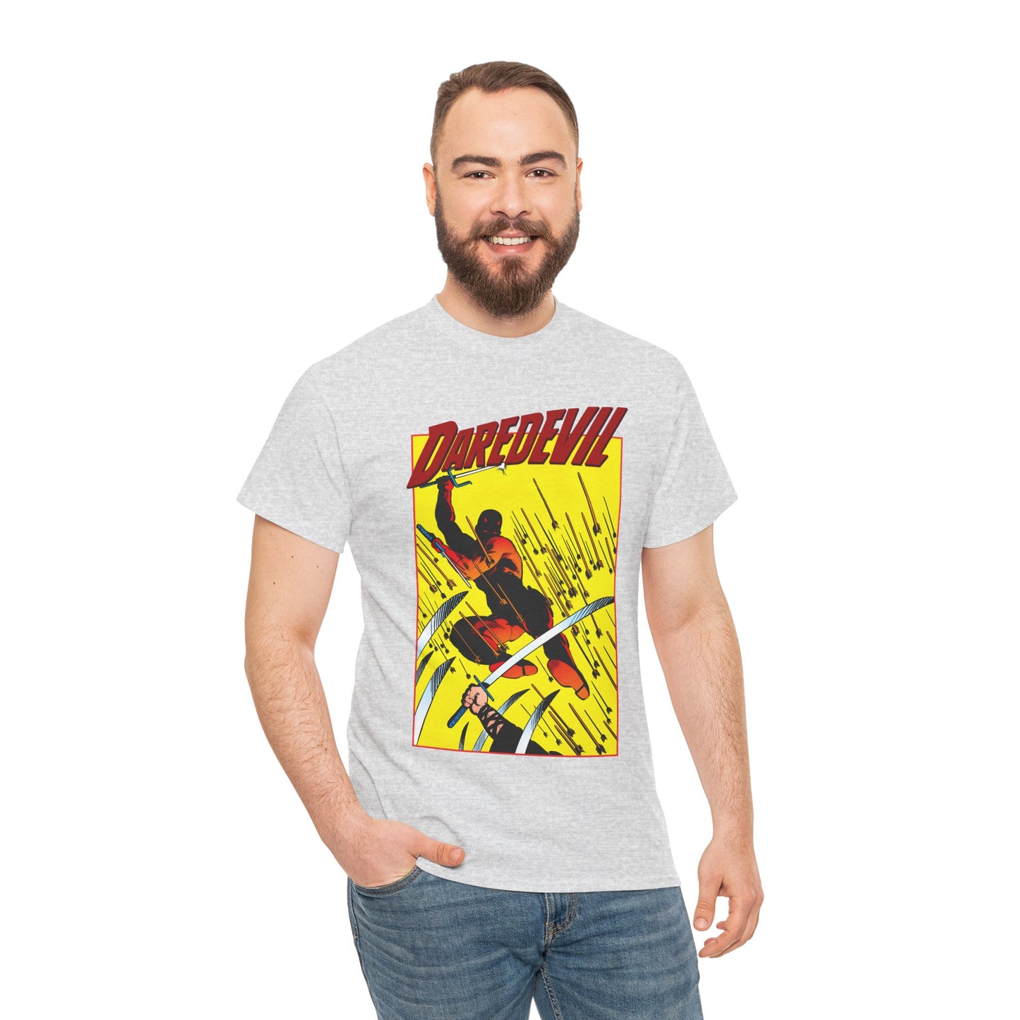 Daredevil T-Shirt - Frank Miller Art - Matt Murdock - Ninja Arrow Attack - 1980s Classic Story - Marvel Comics