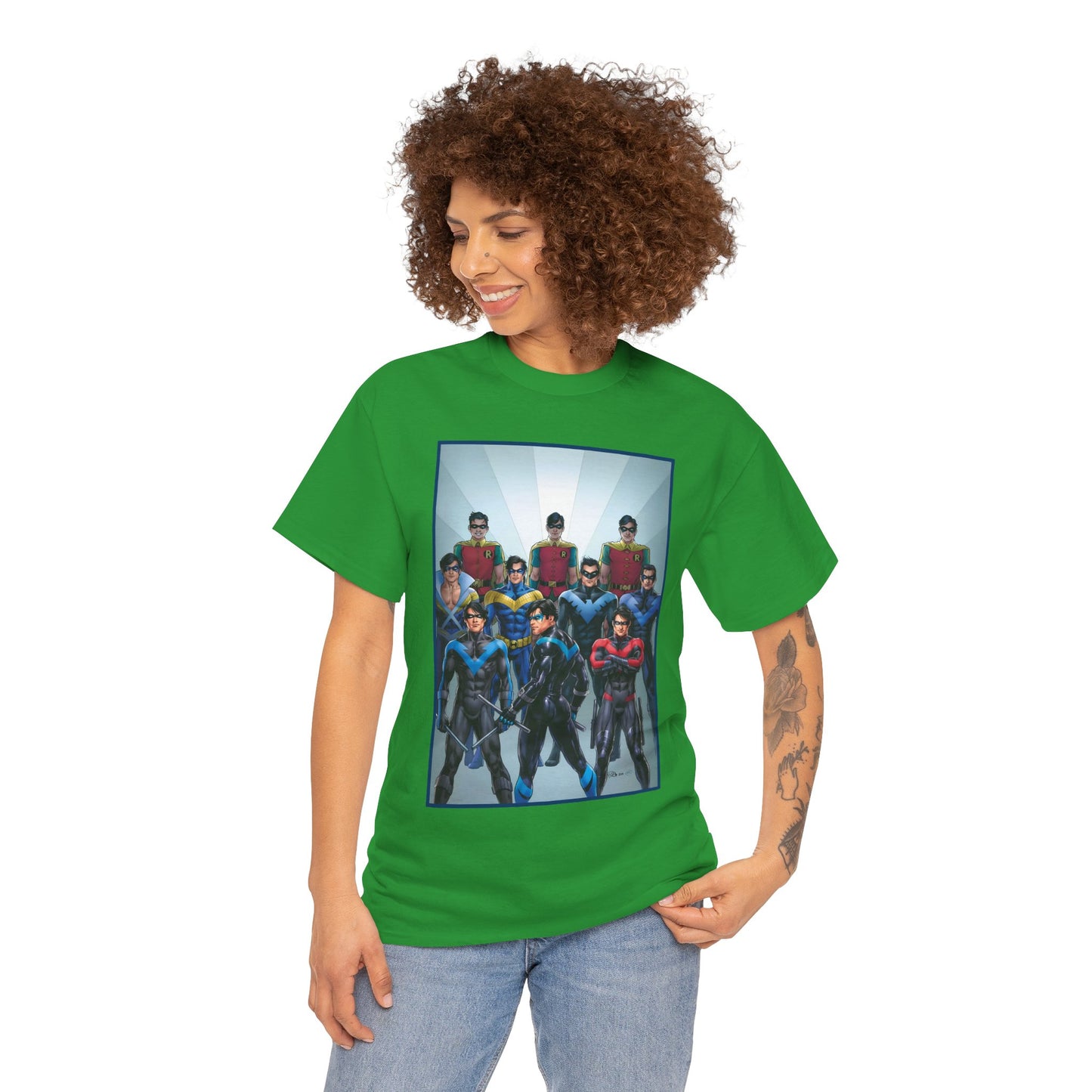 Nightwing Through the Ages T-Shirt - Nicola Scott Art - Dick Grayson, Robin the Boy Wonder - Batman Sidekick - New Teen Titans Leader - DC Comics