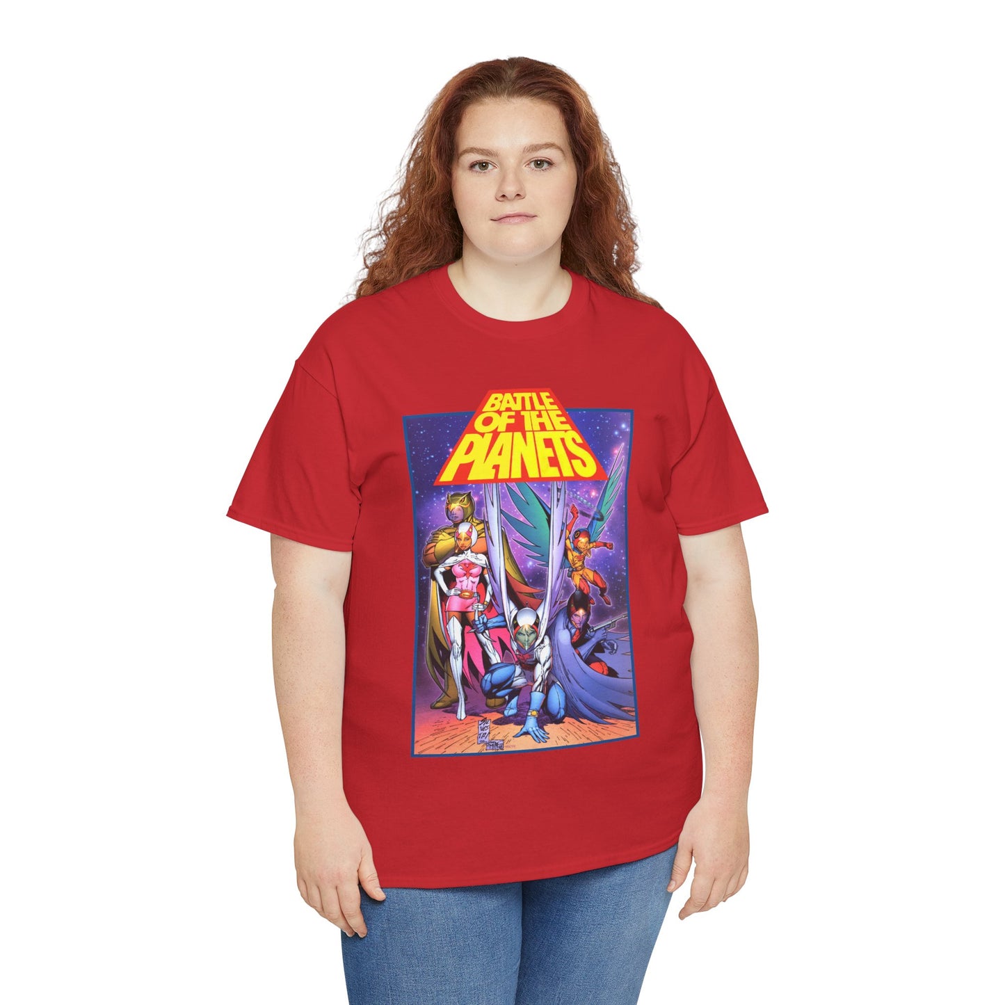 Battle of the Planets T-Shirt - Marc Silvestri Art - G-Force - Popular Gatchaman Cartoon - Mark, Jason, Princess, Keyop, and Tiny