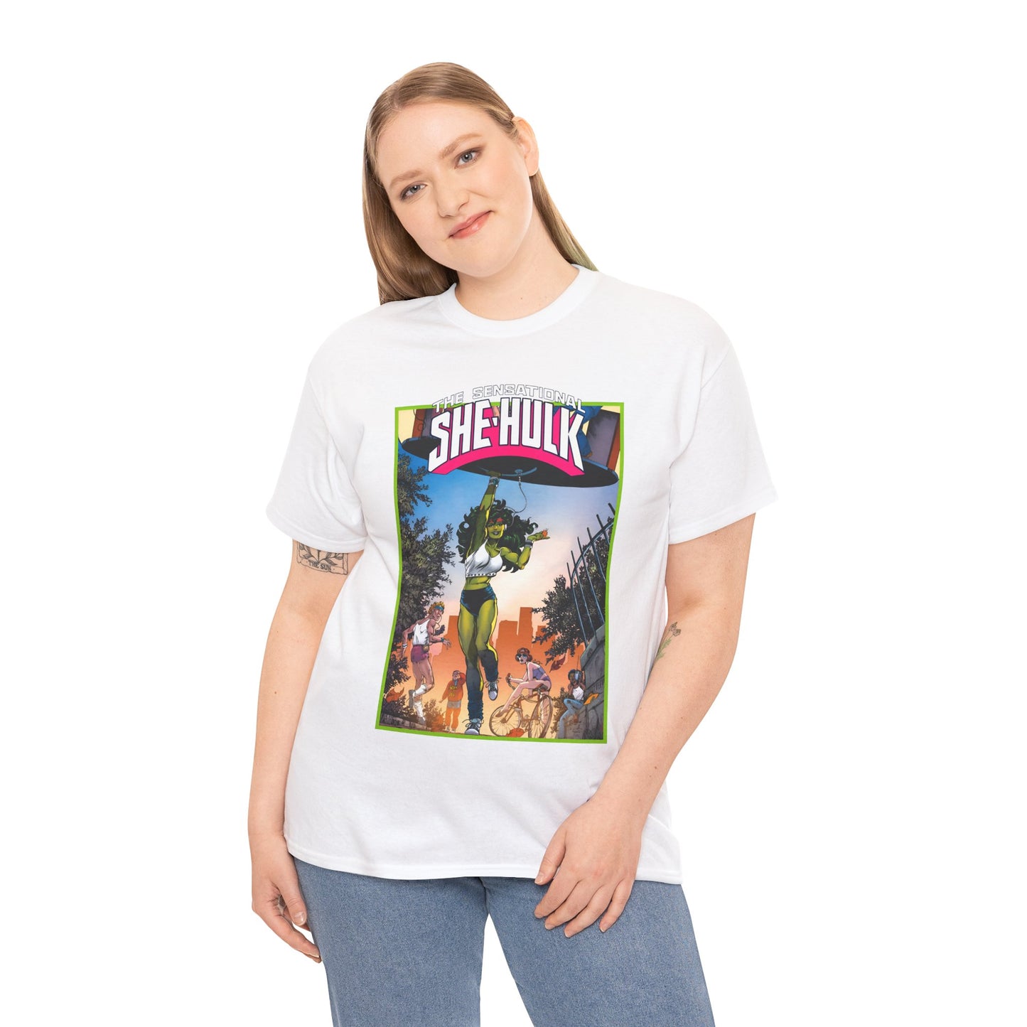 Sensational She-Hulk T-Shirt -John Byrne Poster Art - Jennifer Walters, Hulk's Cousin - Marvel Comics