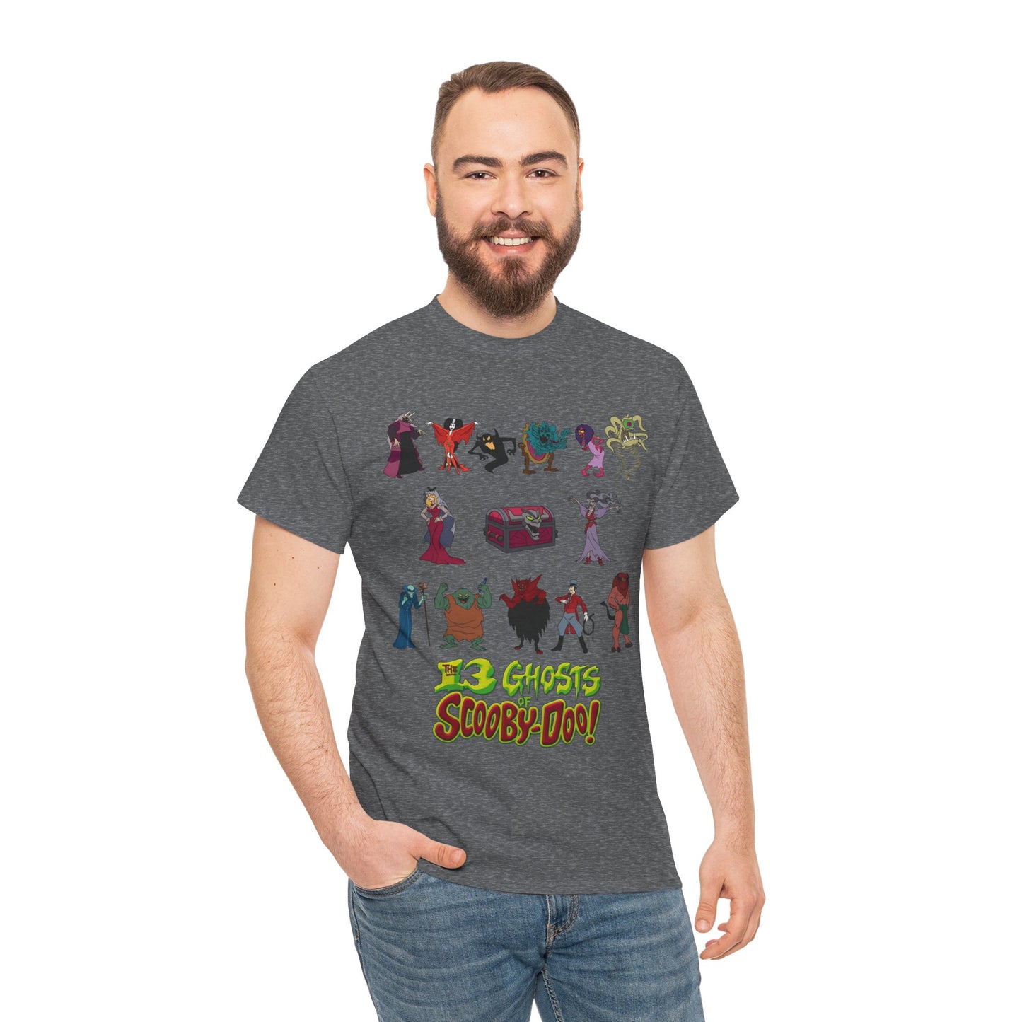 13 Ghosts of Scooby-Doo T-Shirt - Hanna-Barbera Saturday Morning Cartoon - Chest of Demons - Maldor, Queen Morbidia, Reflector Specter