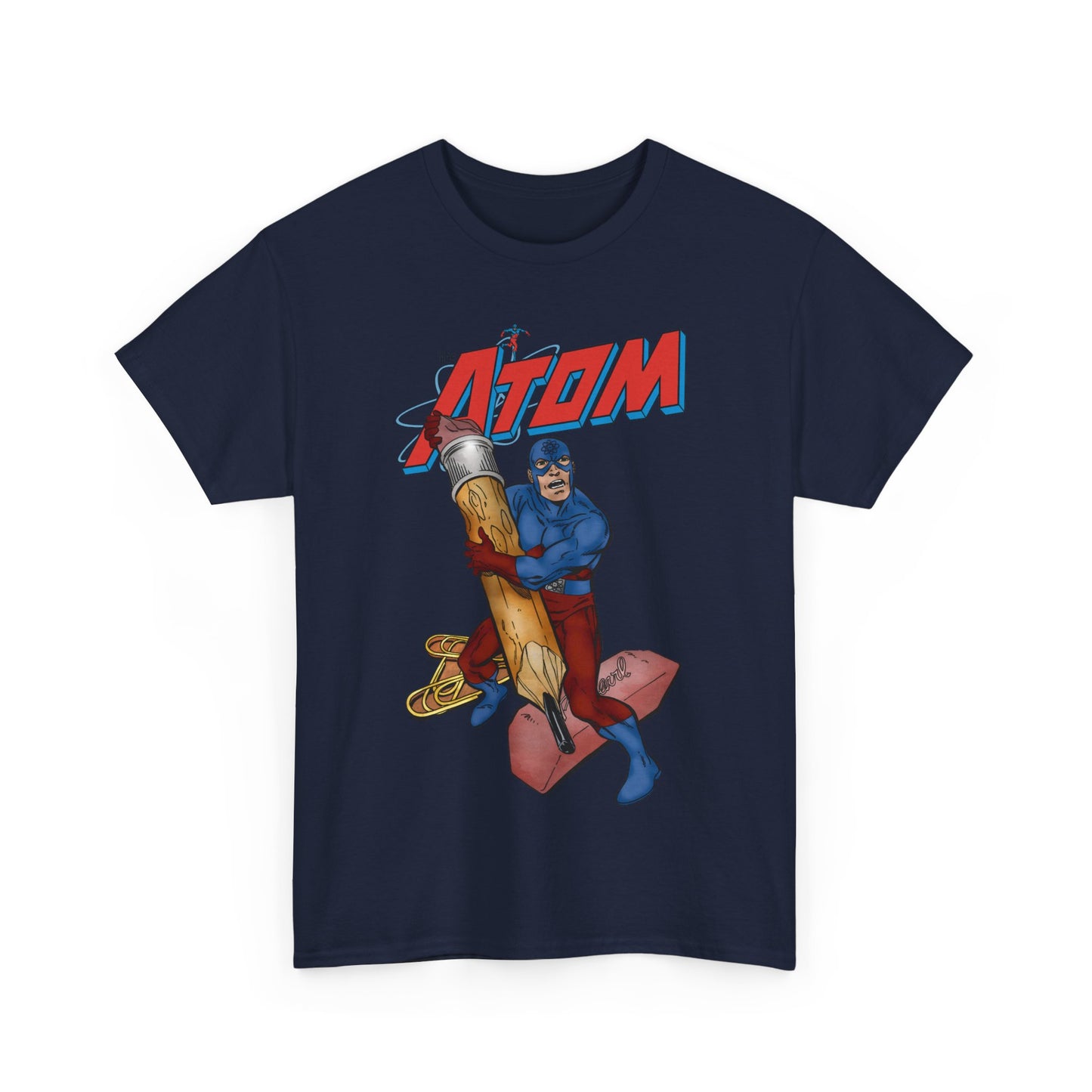 Atom T-Shirt - John Byrne Art - Ray Palmer, Justice League Member - Professor at Ivy University - DC Comics