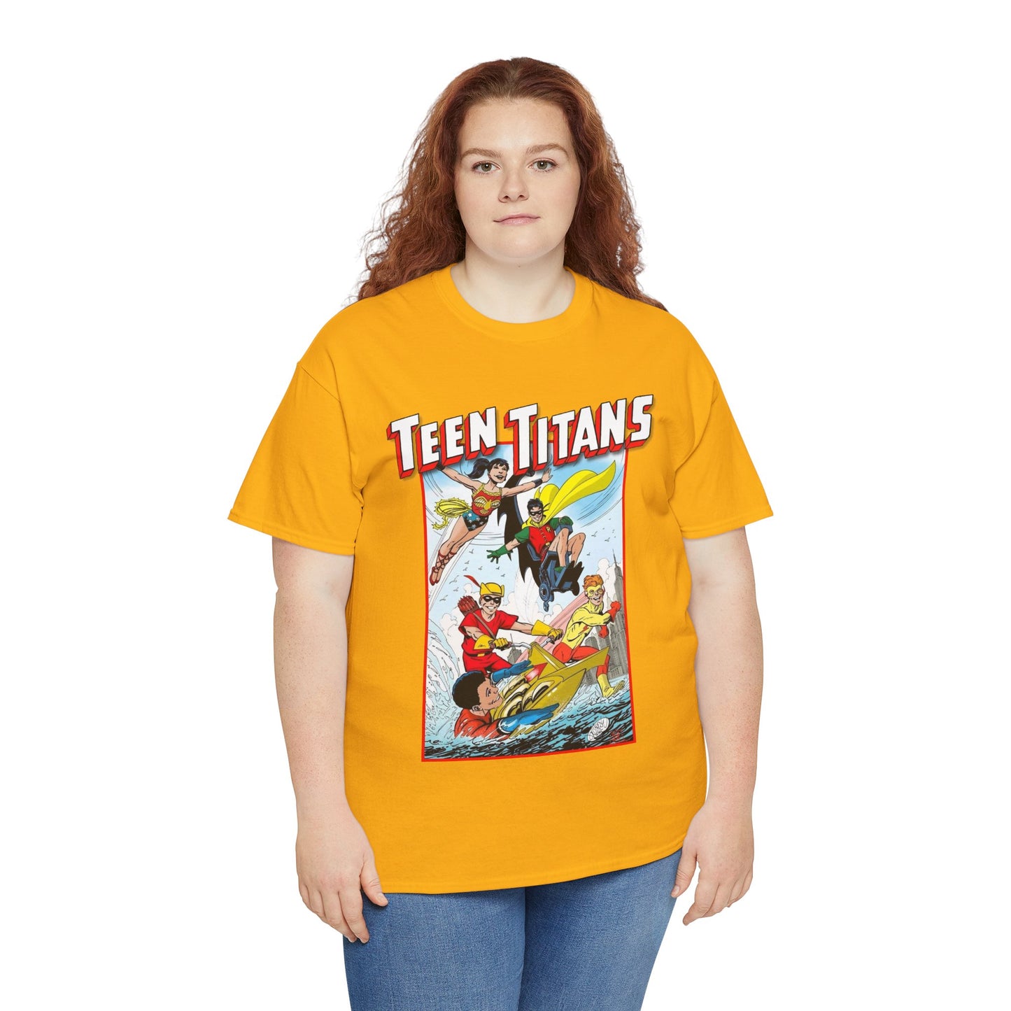Teen Titans T-Shirt - John Byrne Art - Robin, Wonder Girl, Kid Flash, Speedy, Aqualad - DC Comics