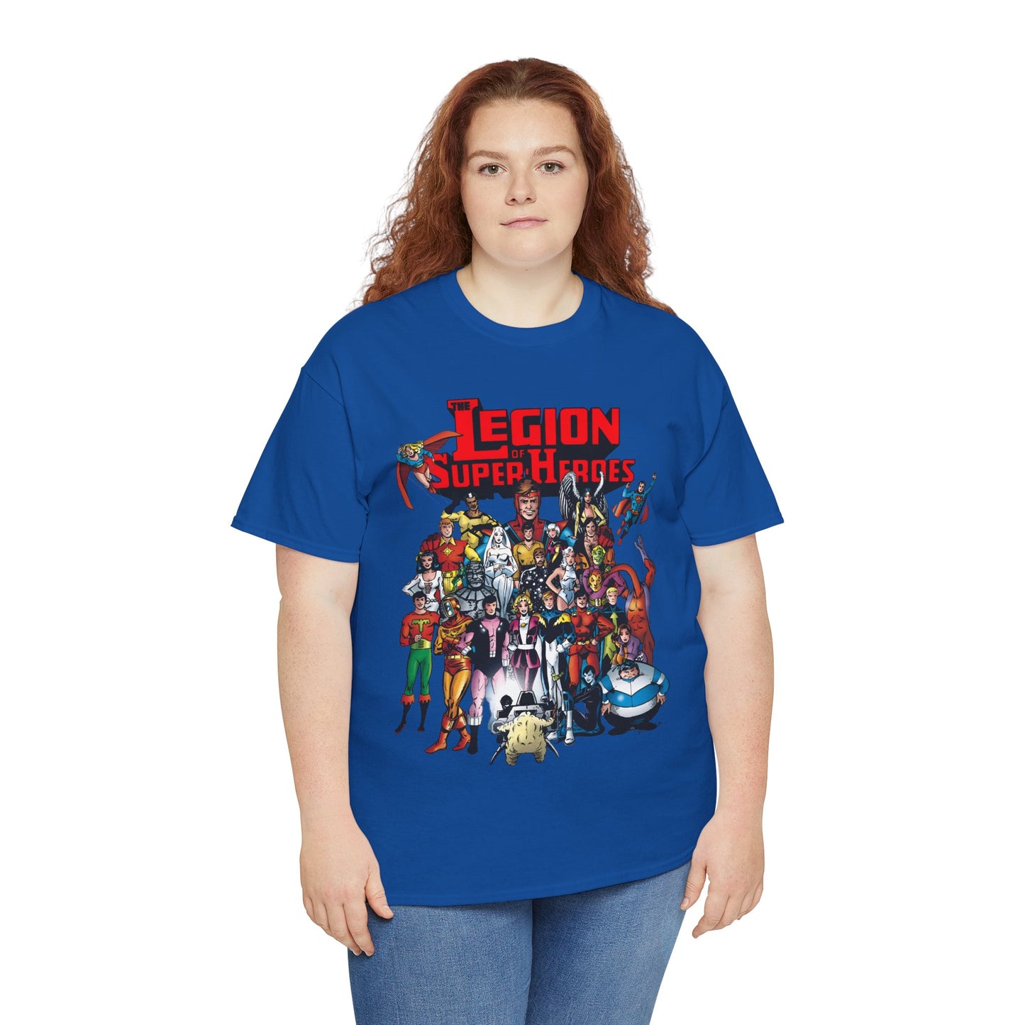 Legion of Super-Heroes T-Shirt - #300 Cover Art - Cosmic Boy, Saturn Girl, Superboy, Wildfire, Mon-El, Dream Girl, Brainiac 5, Supergirl - DC Comics
