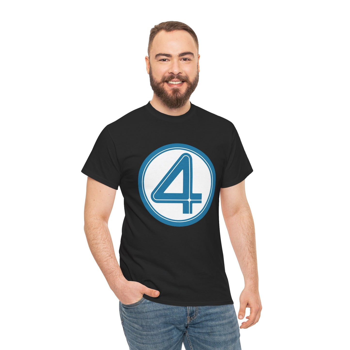 Fantastic Four Logo T-Shirt - New Marvel Movie 2025 - MCU - Pedro Pascal - 4 - Marvel Comics - Reed Richards