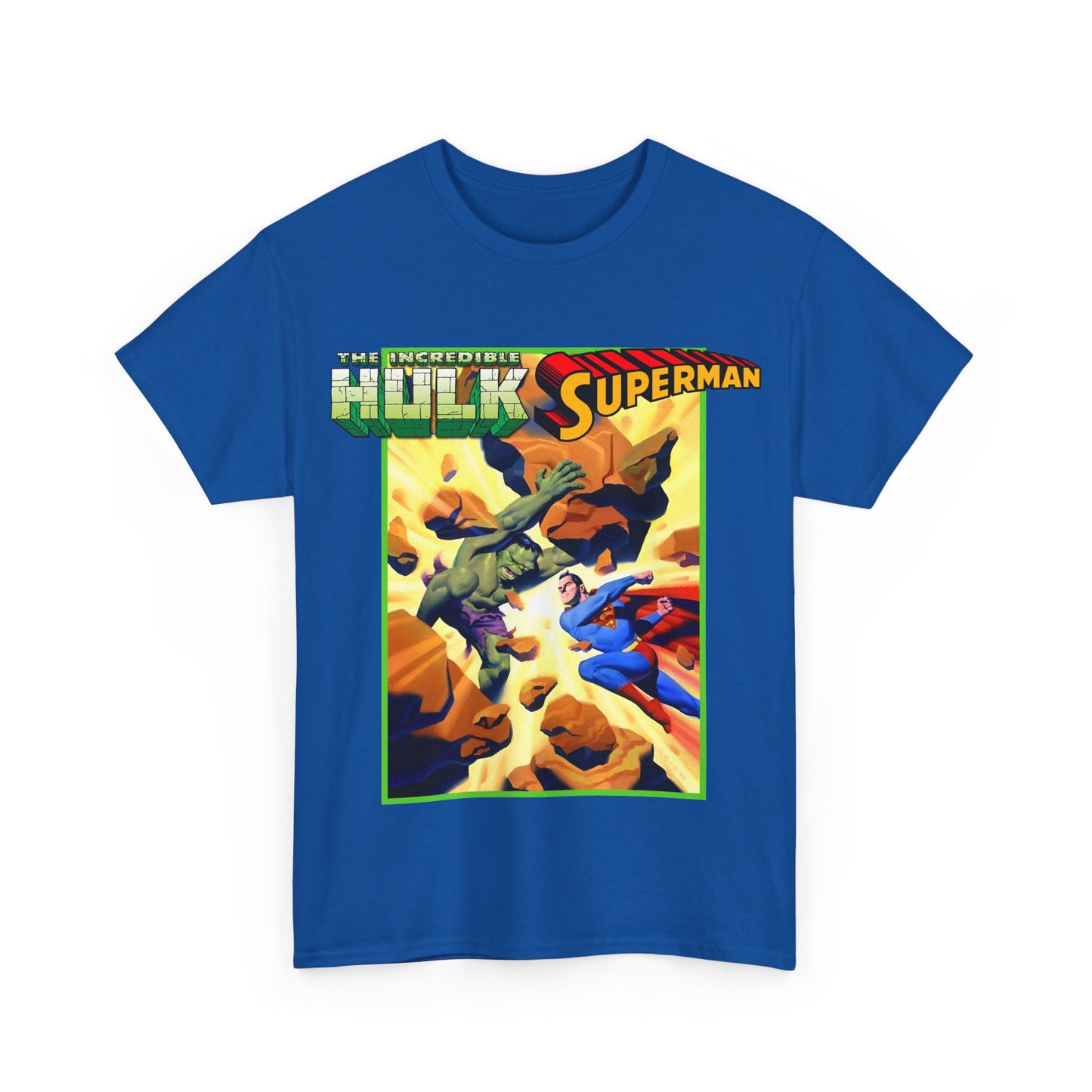 Incredible Hulk Vs Superman T-Shirt - Amazing Steve Rude Art - DC Comics & Marvel 90s Crossover - Bruce Banner, Clark Kent