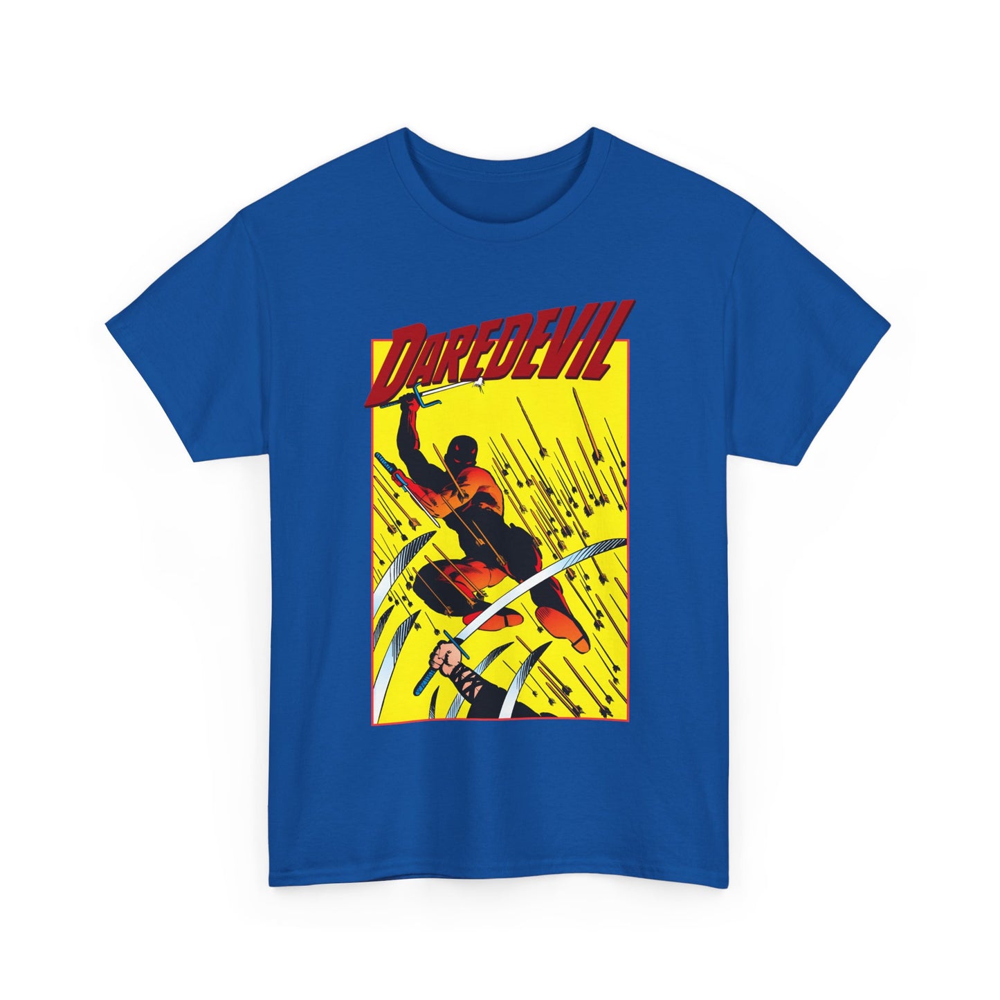 Daredevil T-Shirt - Frank Miller Art - Matt Murdock - Ninja Arrow Attack - 1980s Classic Story - Marvel Comics
