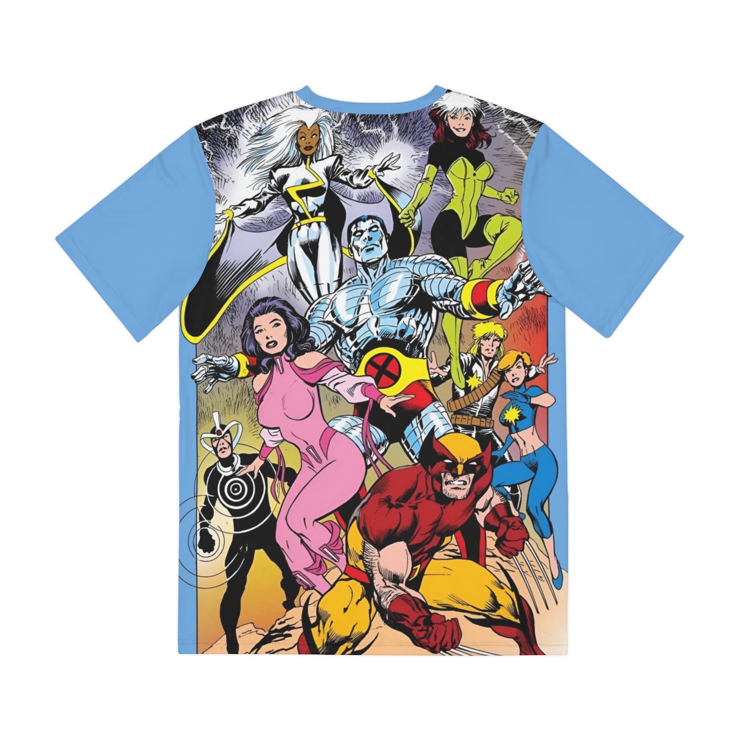 Uncanny X-Men Polyester Tee (All-Over Print) - Alan Davis Art - Wolverine, Storm, Rogue, Colossus - Marvel Comics