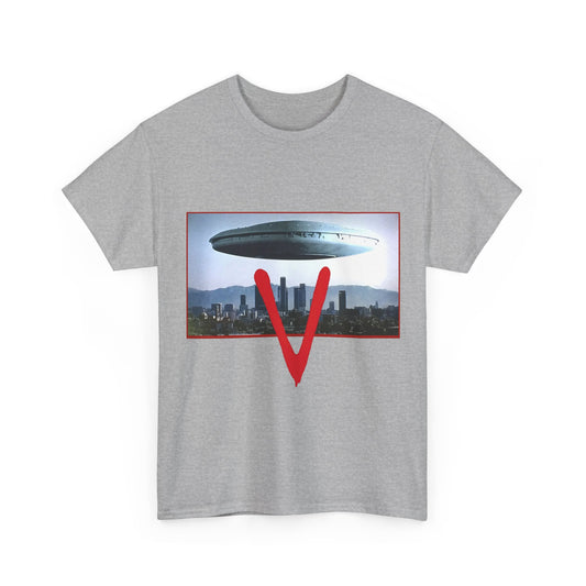 V T-Shirt - The Visitors Mothership - Popular NBC Sci-Fi TV Series from the 1980s