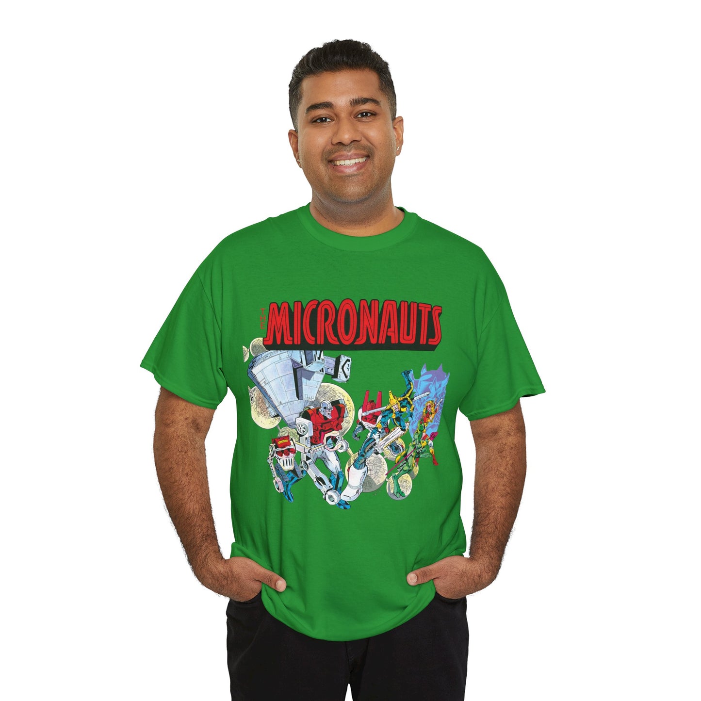 Micronauts T-Shirt - Jackson Guice Art - Arcturus Rann, Biotron, Marionette, Acroyear, Bug - Marvel Comics