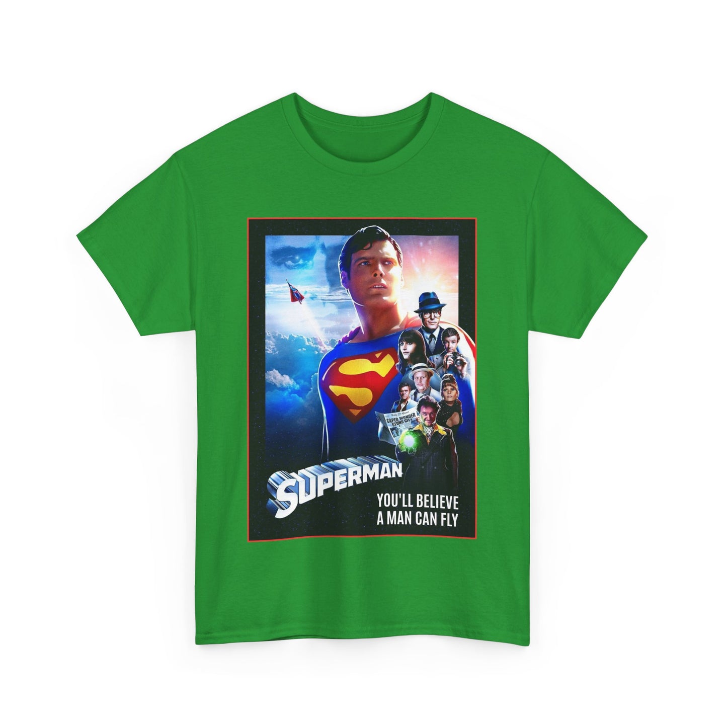 Superman The Movie T-Shirt - Christopher Reeve, Gene Hackman, Margot Kidder - Beloved 1970s Warner Brothers Movie - Krypton, Smallville, Metropolis - DC Comics