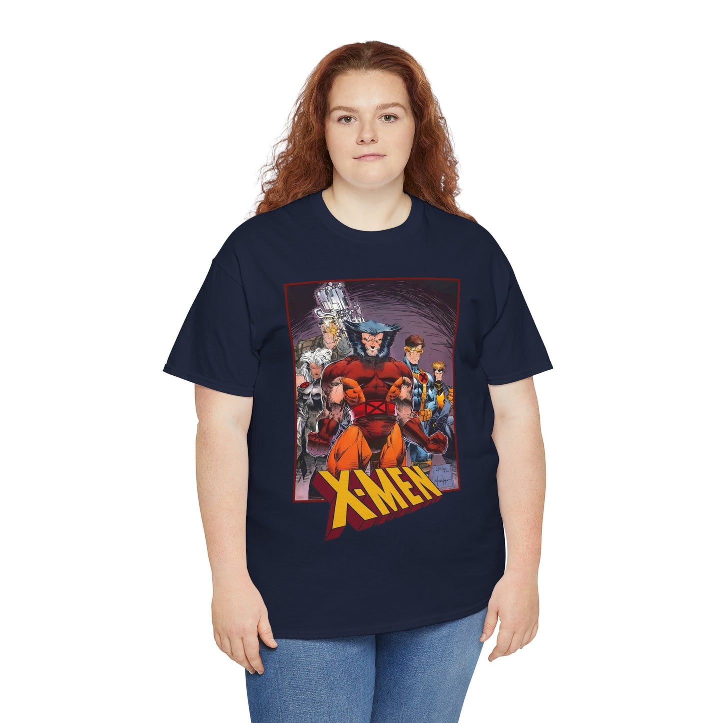 X-Men T-Shirt - While Portacio Art - Wolverine, Cyclops, Storm, Cable, Havok - Marvel Comics