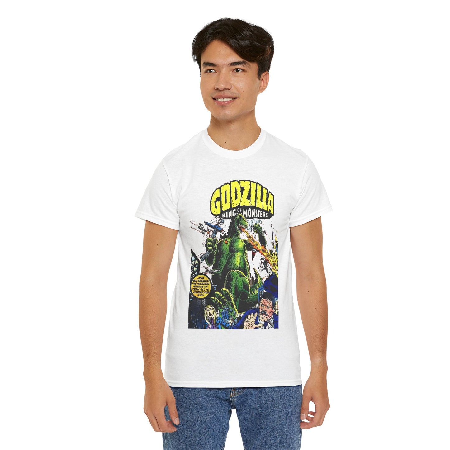 Godzilla T-Shirt - King of the Monsters - 1970s Comic Series - Marvel Comics - Bronze Age Monster Comic