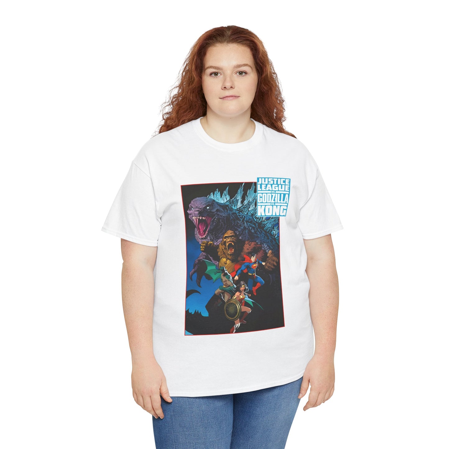 Justice League Vs Godzilla Vs Kong T-Shirt - Dan Mora Art - Wonder Woman, Superman, Batman - DC Comics