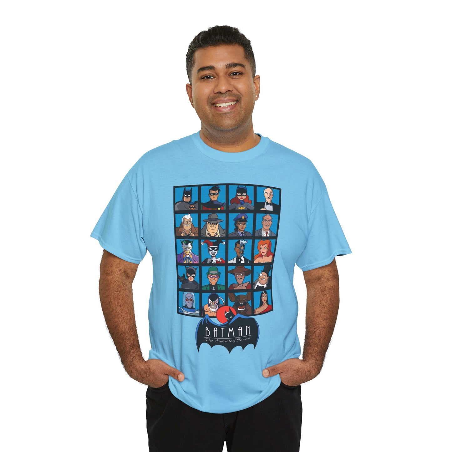 Batman T-Shirt - Animated Series - Harley Quinn, Batgirl, Joker, Bane, Robin, Two-Face, Catwoman, Riddler - Classic TV Cartoon Series