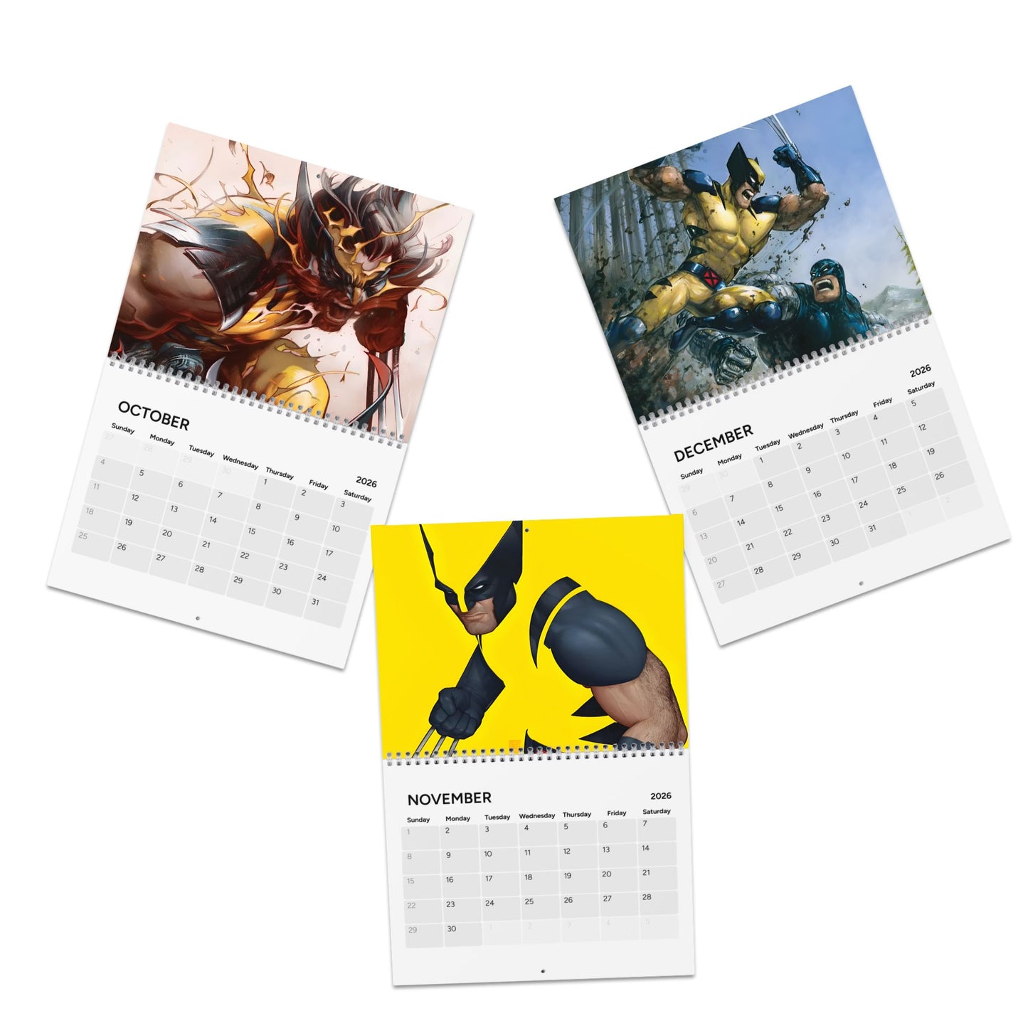 Wolverine Calendar (2026) - X-Men Member/Leader - Marvel Comics - Logan