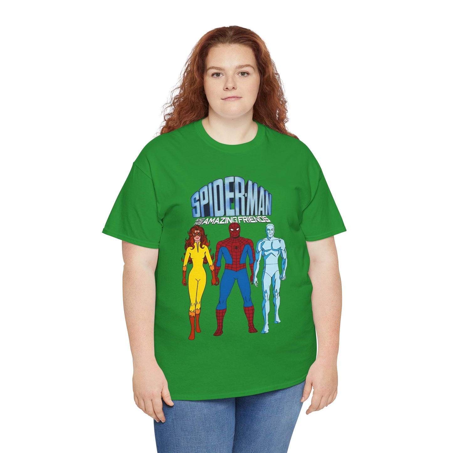 Spider-Man & His Amazing Friends T-Shirt - Spidey, Firestar, Iceman - Popular 1980s Marvel TV Cartoon - Marvel Comics