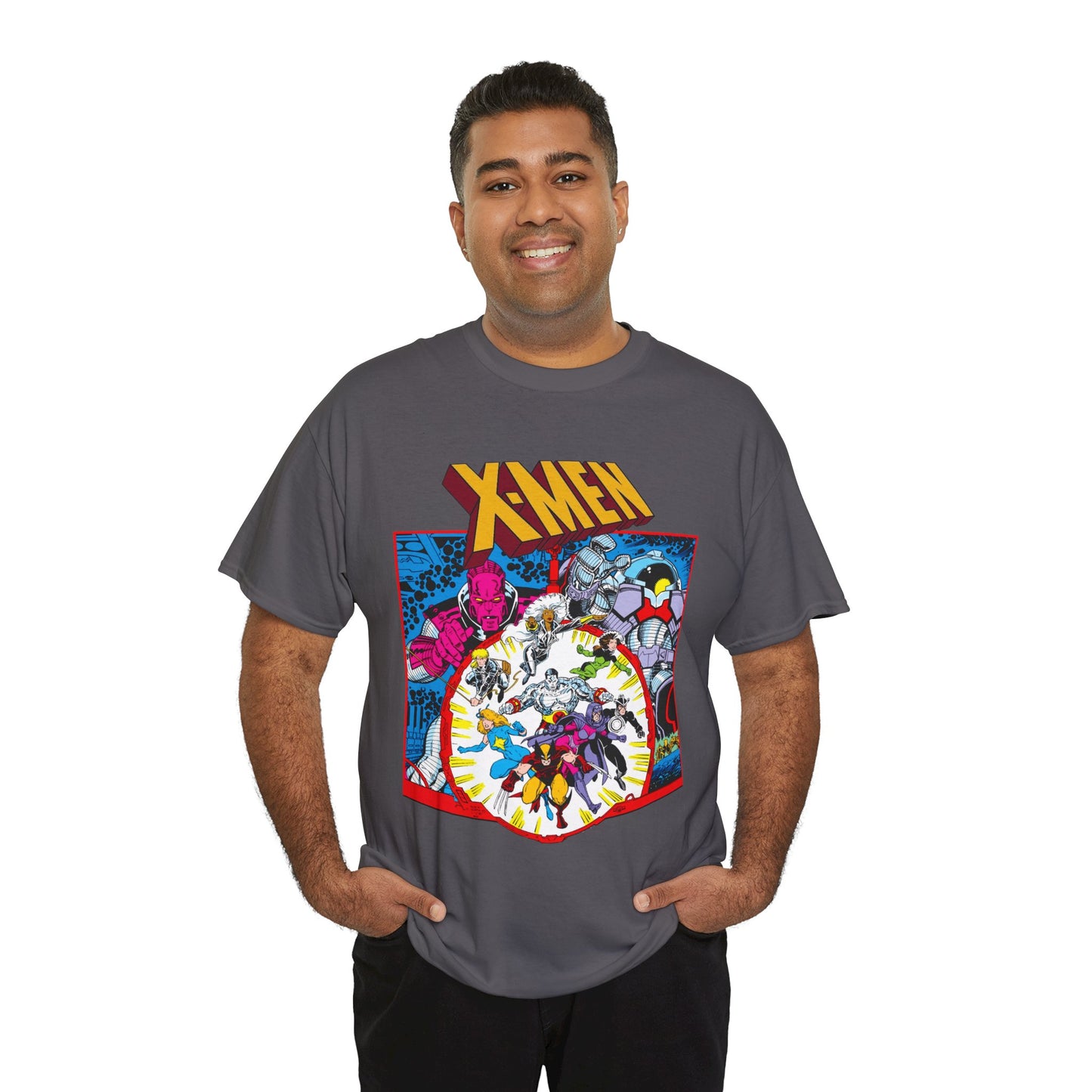Uncanny X-Men T-Shirt - Arthur Adams Art - Wolverine, Havok, Rogue, Colossus, Psylocke, Longshot, Storm, Dazzler - High Evolutionary - Marvel Comics