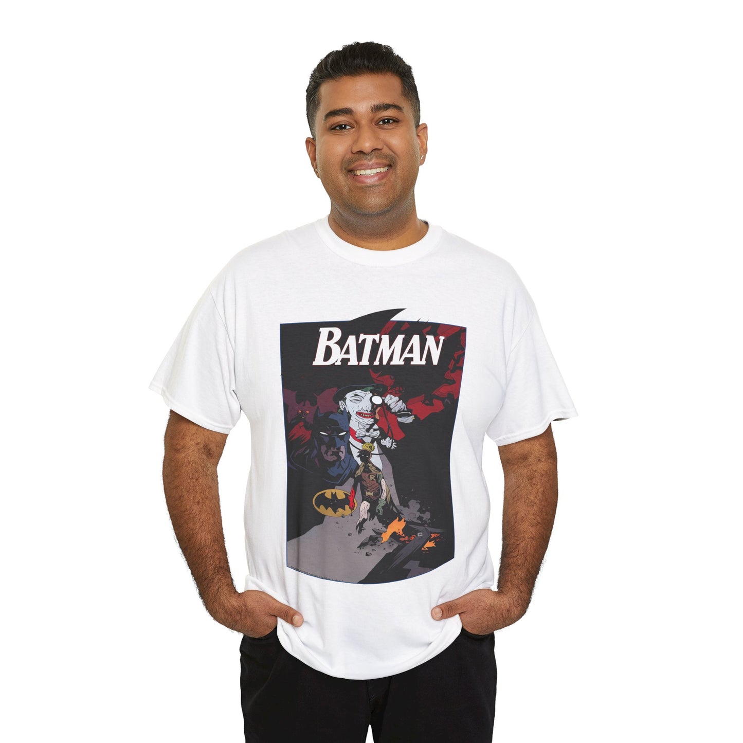 Batman T-Shirt - Mike Mignola Art - Death in the Family Storyline - Joker & Robin (Jason Todd) - DC Comics