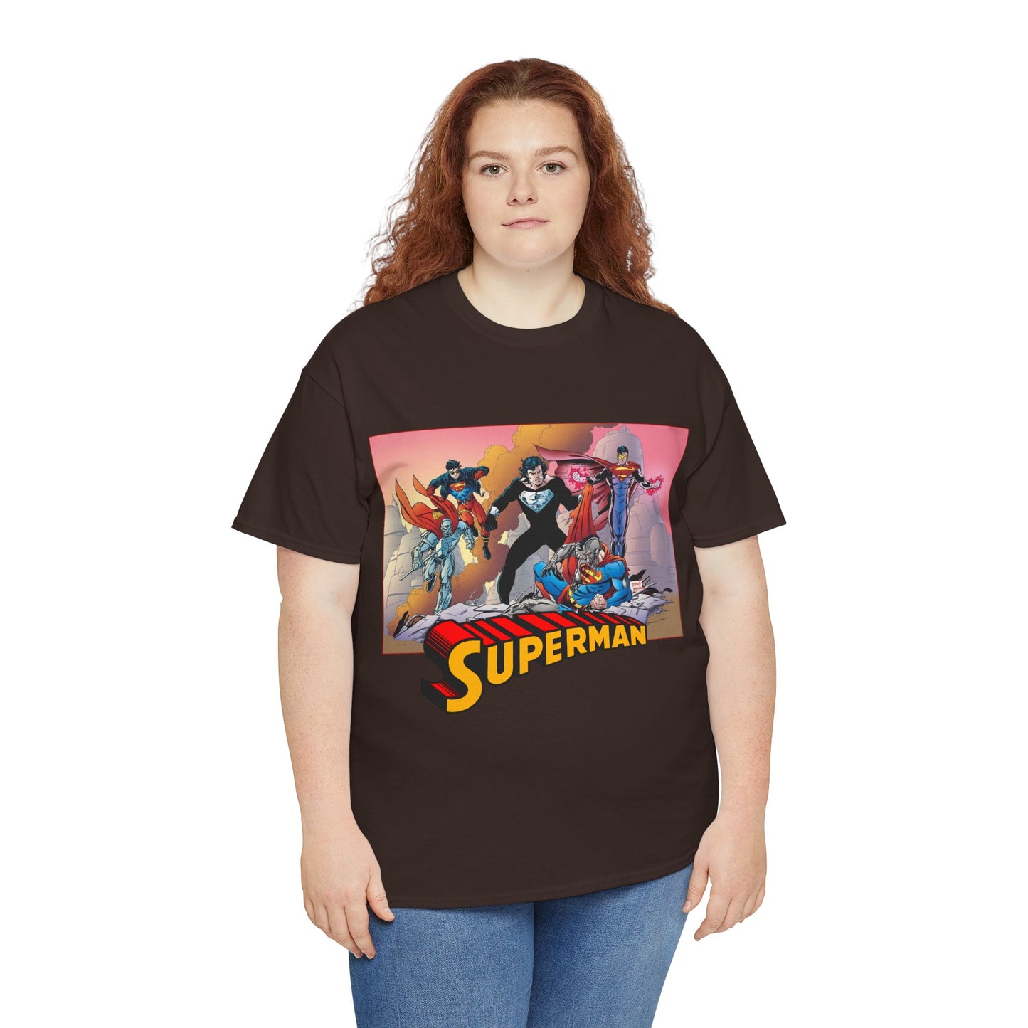 Superman T-Shirt - Tom Grummett Art - Death & Return - Steel, Cyborg, Eradicator - DC Comics