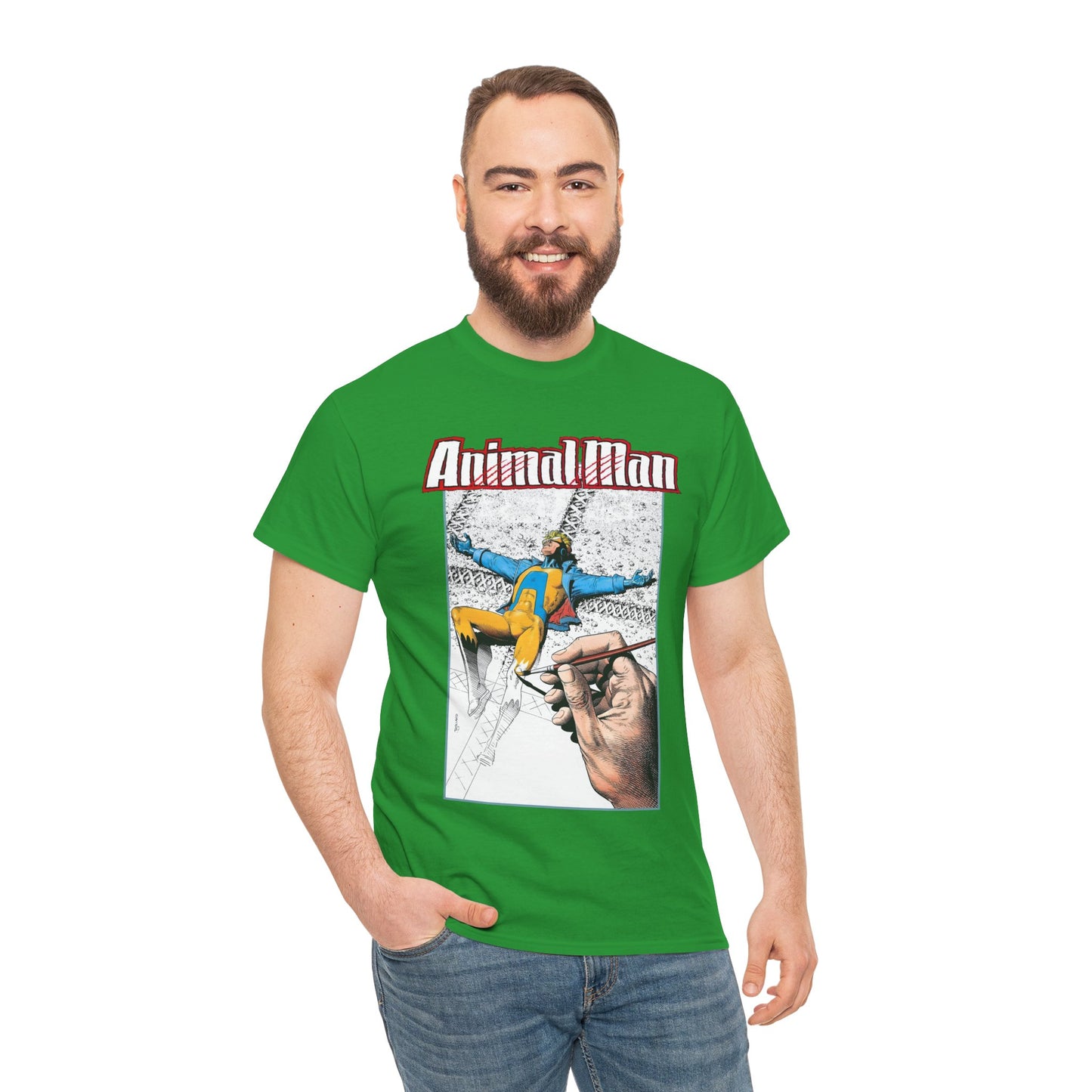 Animal Man T-Shirt - Brian Bolland Art - Buddy Baker - DC Comics, Vertigo Comics 1980s Series - Grant Morrison Stories