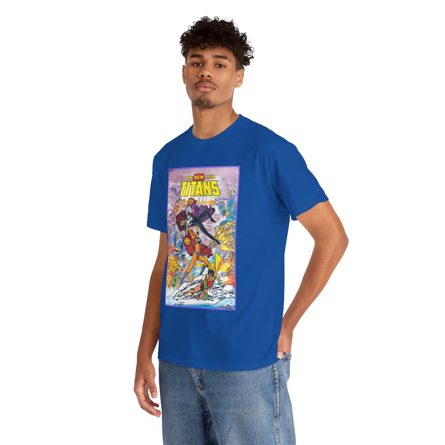 New Teen Titans T-Shirt - George Perez Art - Starfire Vs Blackfire - Omega Man - Annual #1 Cover - DC Comics